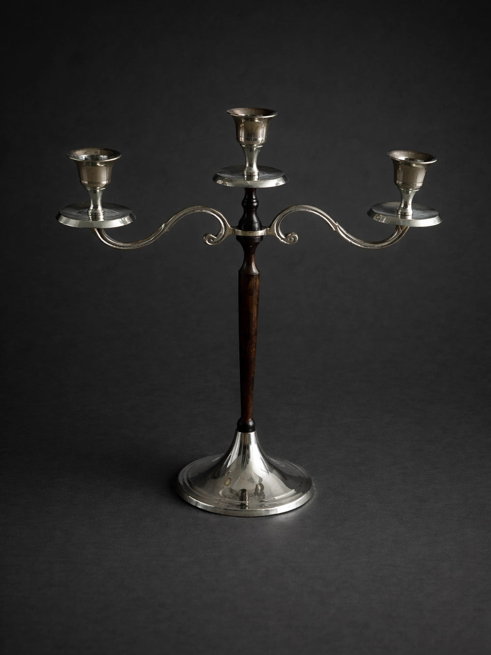 1950s Amsterdam Vintage 3-Light Candelabra — side angle