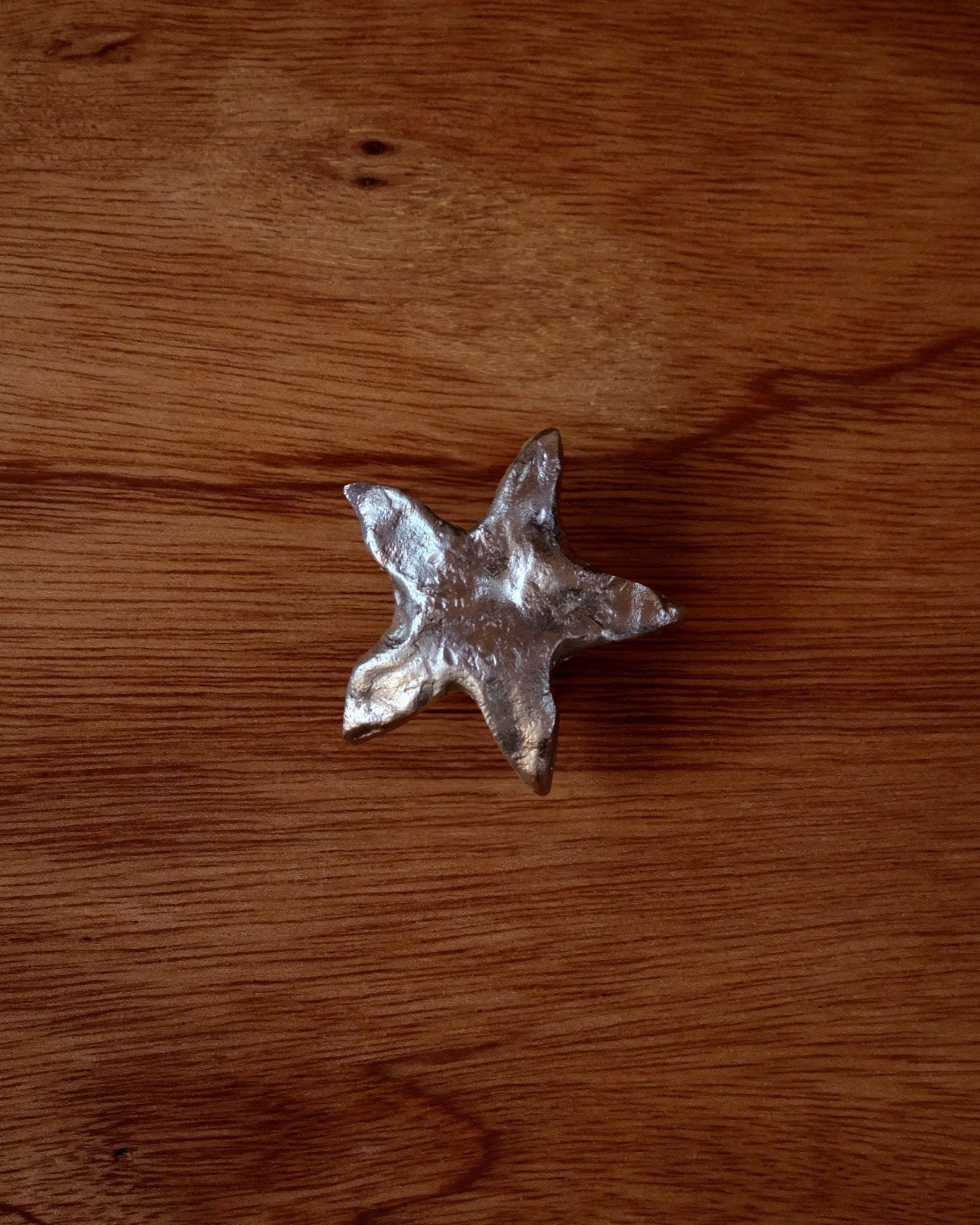 STAR Cabinet Knob/Wall Hook by Maha Alavi | The Oblist — silver metal finish