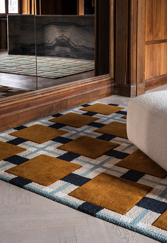 Ochre Fields' Handmade Wool Rug by Layered | The Oblist