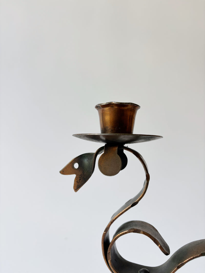 Aspid Folk Art Candlestick, c. 1970's Poland — detail view