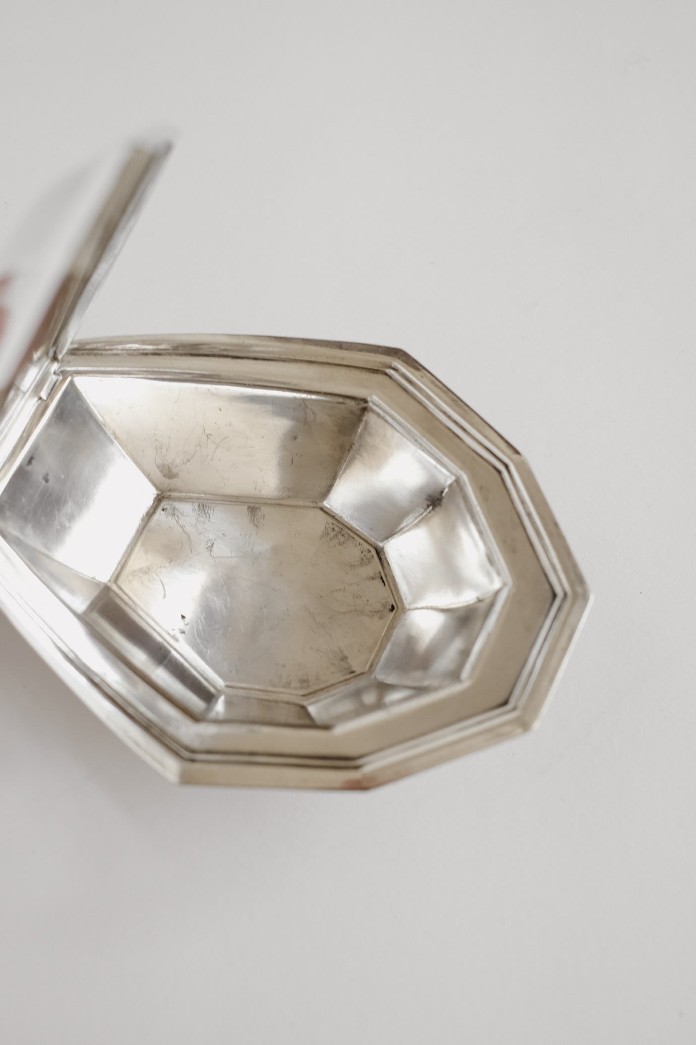 Vintage Silver-Plated Butter Dish — side angle