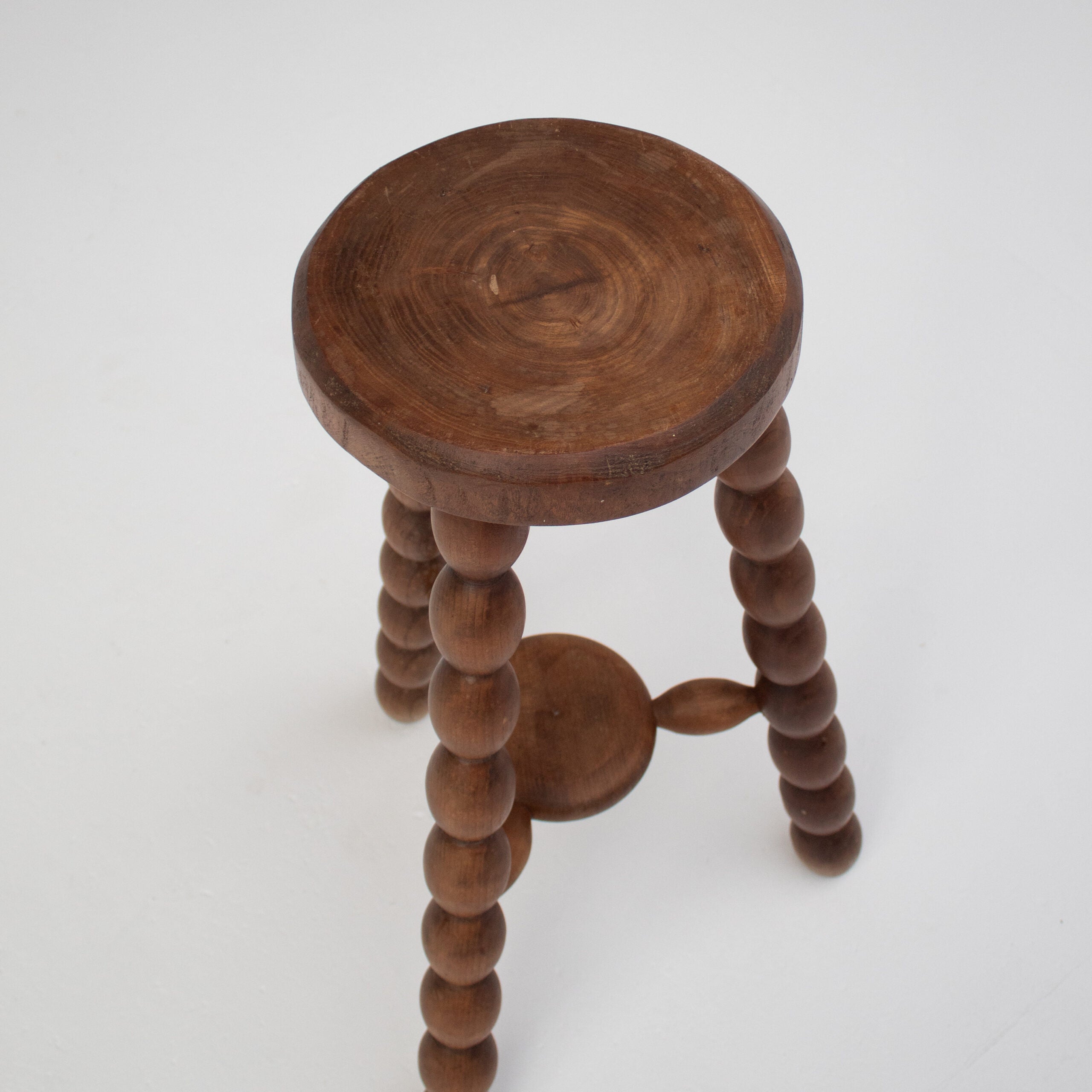 Bobbin Stool in Solid Walnut Wood — alternate view