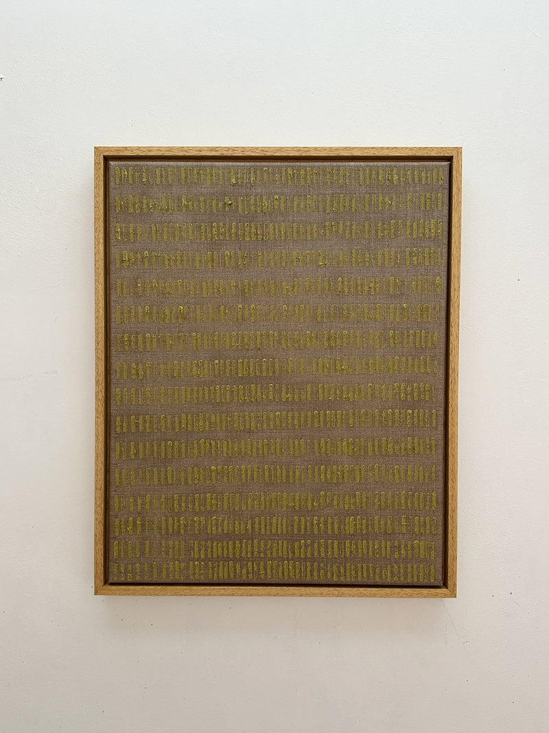 Light Olive - Reversed Turf Painting by Roi Elmaliah | The Oblist — modern canvas artwork