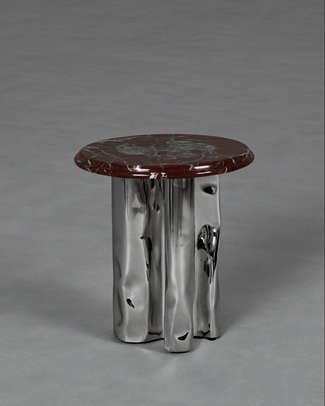 Steel and Stone Side Table - Reverie Series by Nitush Aroosh — lifestyle setting