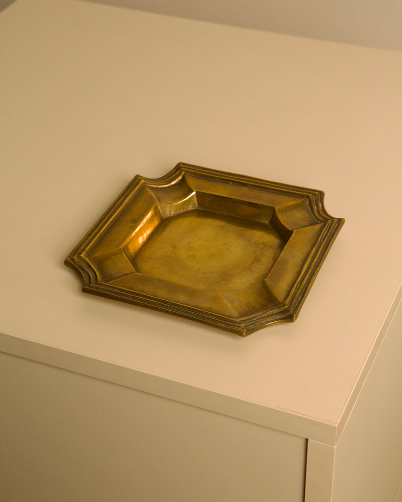Italian Octagonal Brass Trinket Tray, 1960s by Treaptyque | The Oblist — vintage brass material