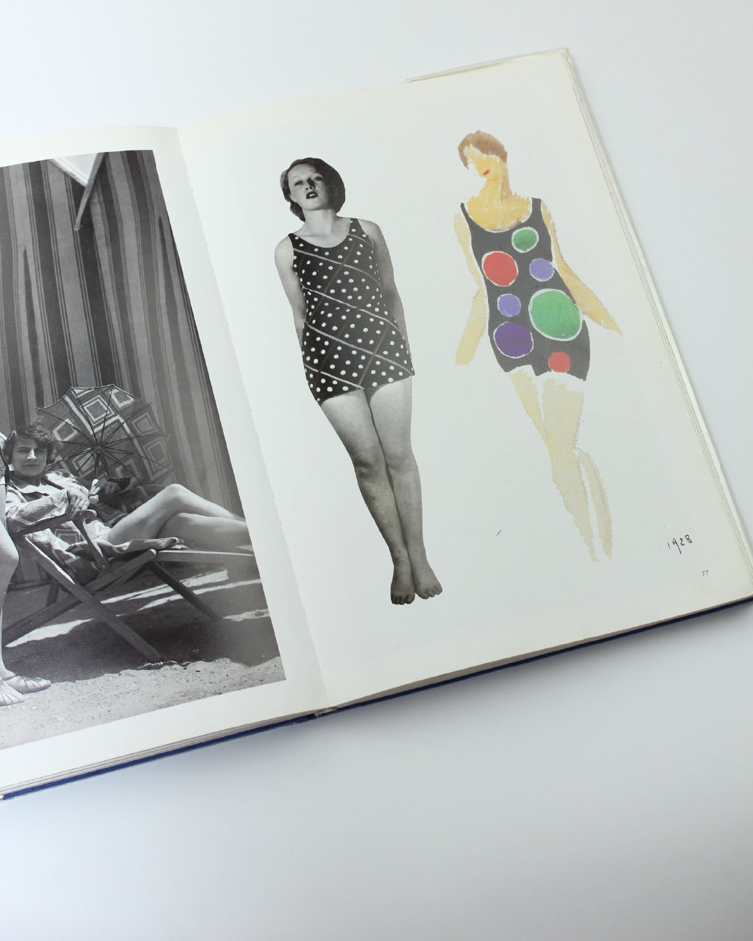 Sonia Delaunay: Fashion and Fabrics — top view of illustrated swimsuit designs