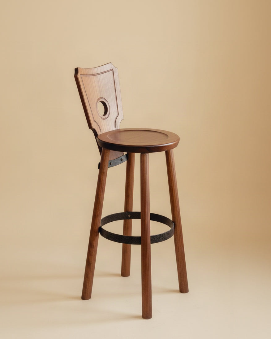 Brutalist Bar Stools - Priced Individually — side angle
