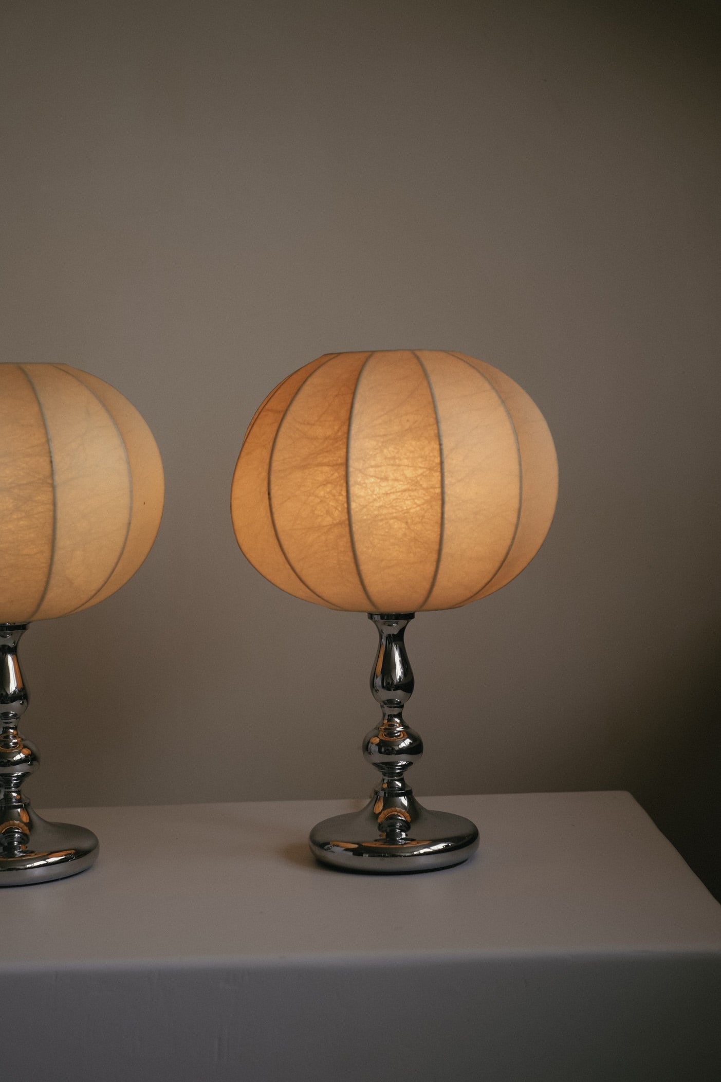 Rare Vintage Mid-Century Modern Cocoon Table Lamps — alternate view