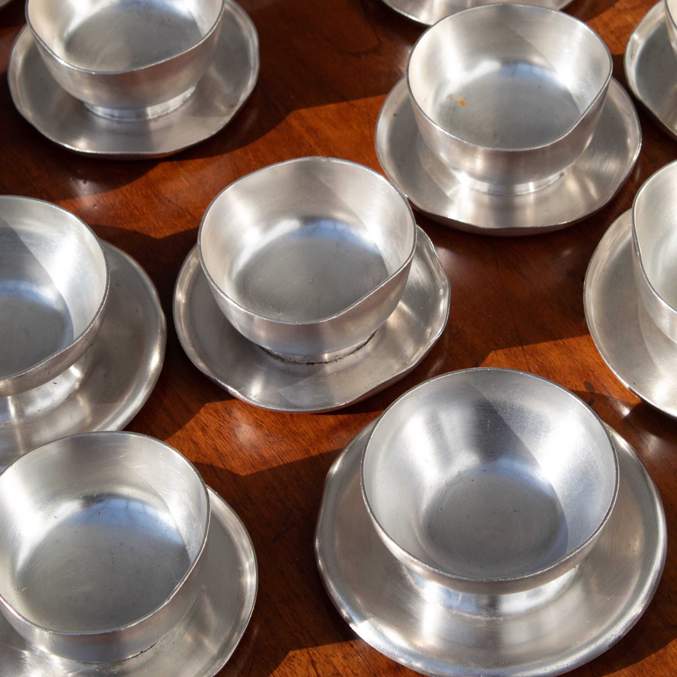 Metal Serving Bowl - Arthur Krupp — close-up of polished metal surface