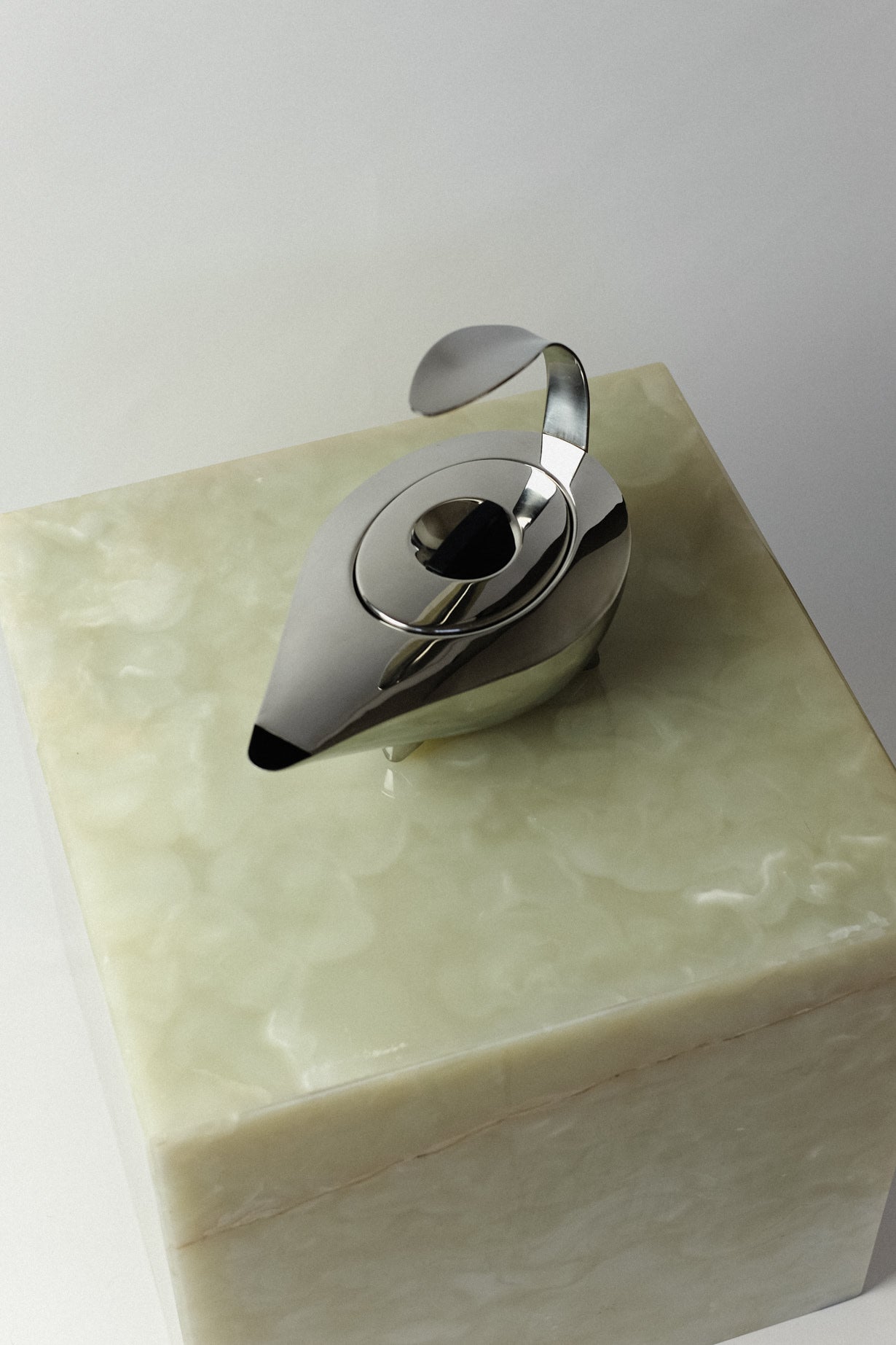 Post Modern 1980s 'Naoko' Teapot — top view on marble surface