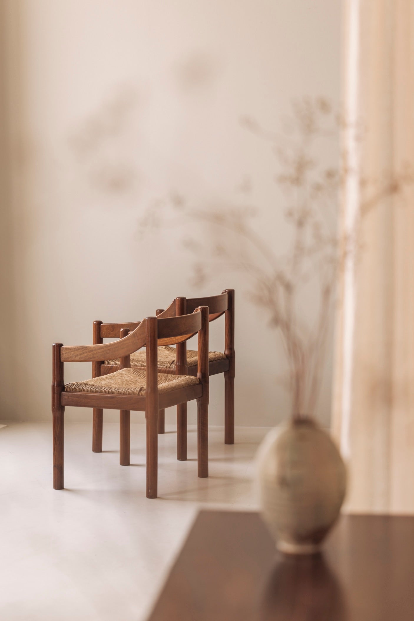 Set of four Carimate chairs by Vico Magistretti for Cassina, Italy 1970s. — alternate view