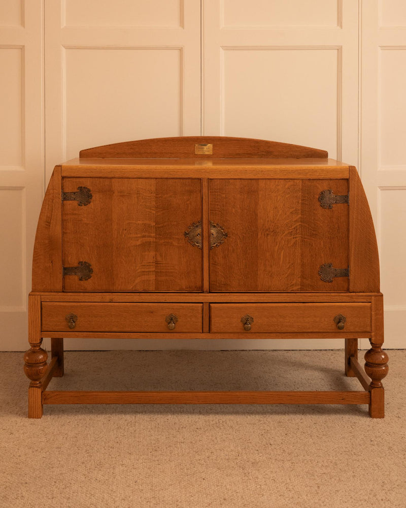 English Oak Storage Unit - 1930s — detail view