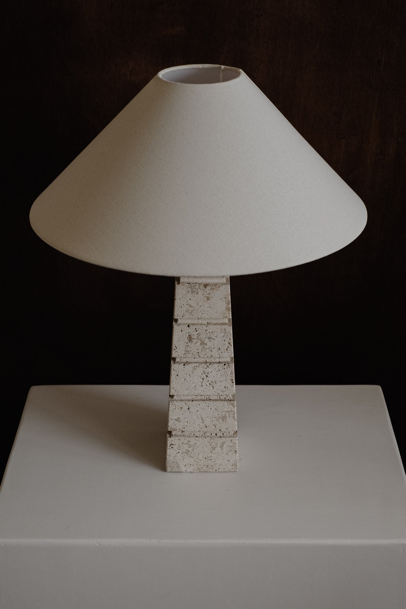 Travertine Table Lamp — alternate view