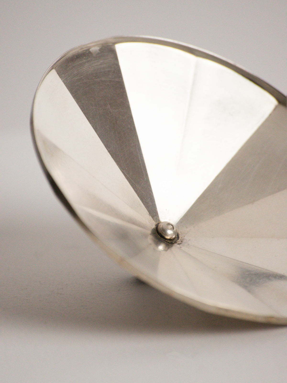 Wellner Faceted Conical Lidded Sugar Bowl in Silver-Plated Alpacca, German Art Deco, 1930s — additional view