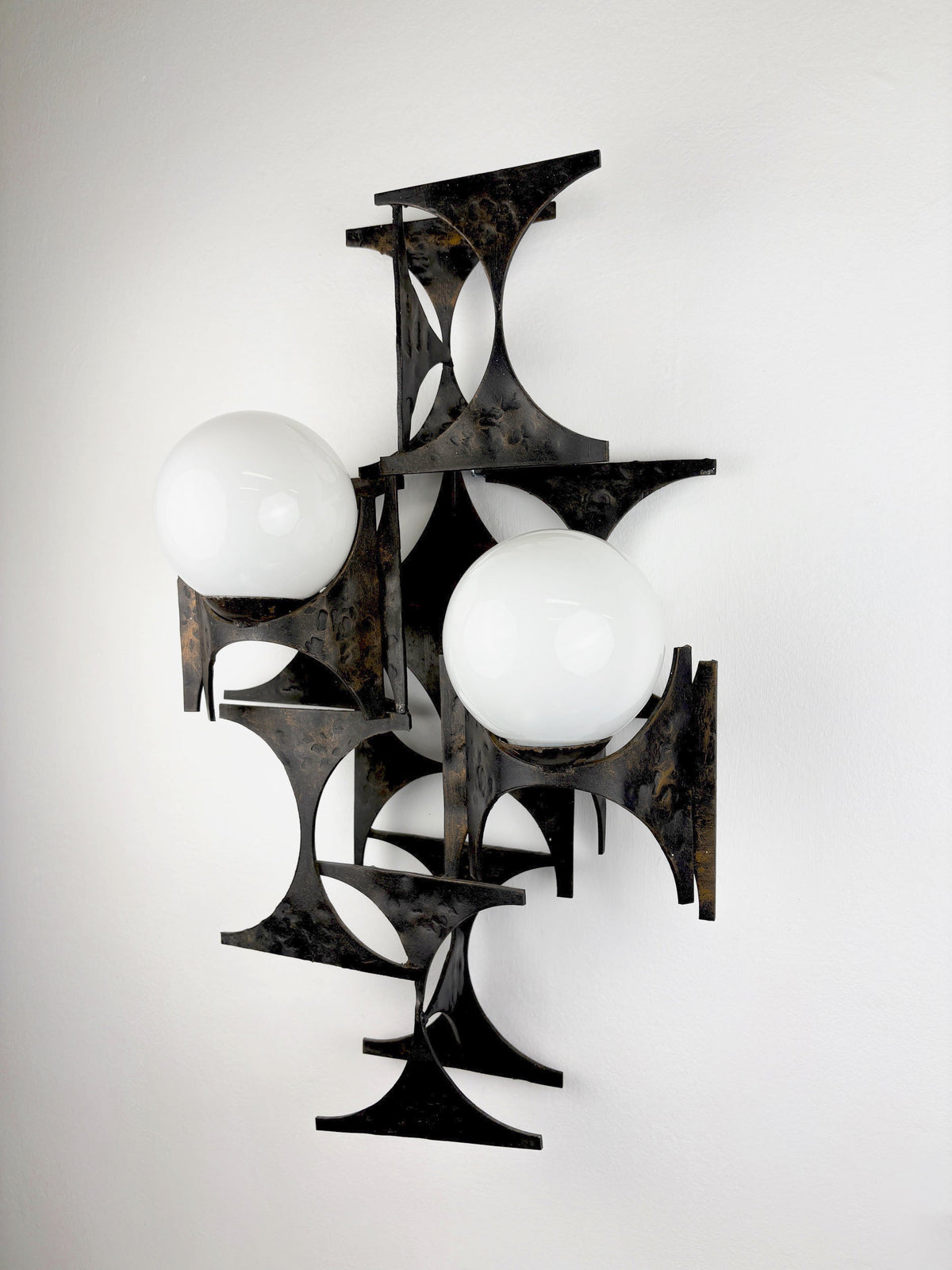 Large Brutalist & sculptural wall light by Marc Weinstein, Germany, 1960s by Malamar Studio | The Oblist