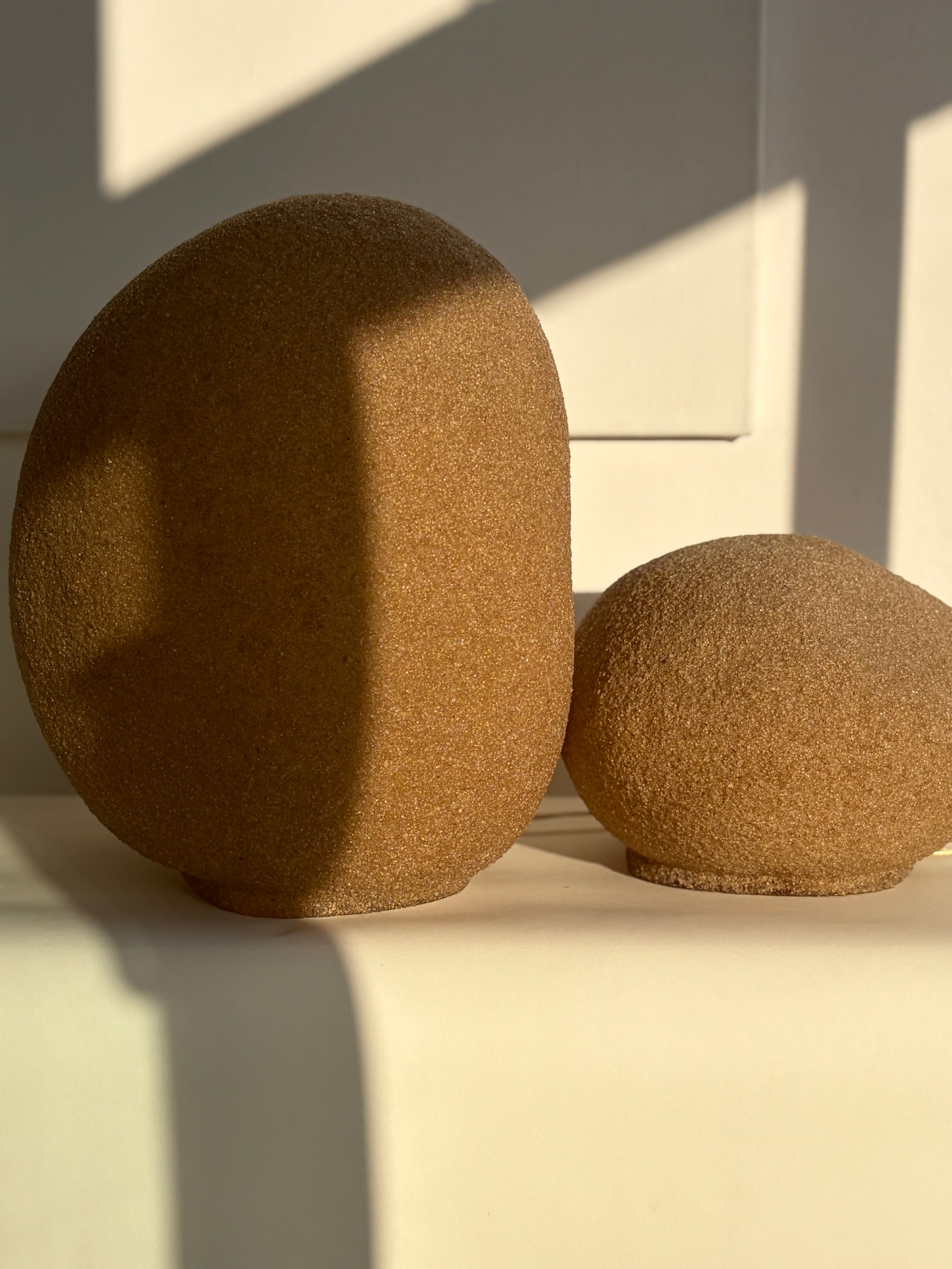 Large Moon Rock Pair Attributed to André Cazenave, c. 1969–1975 — side angle