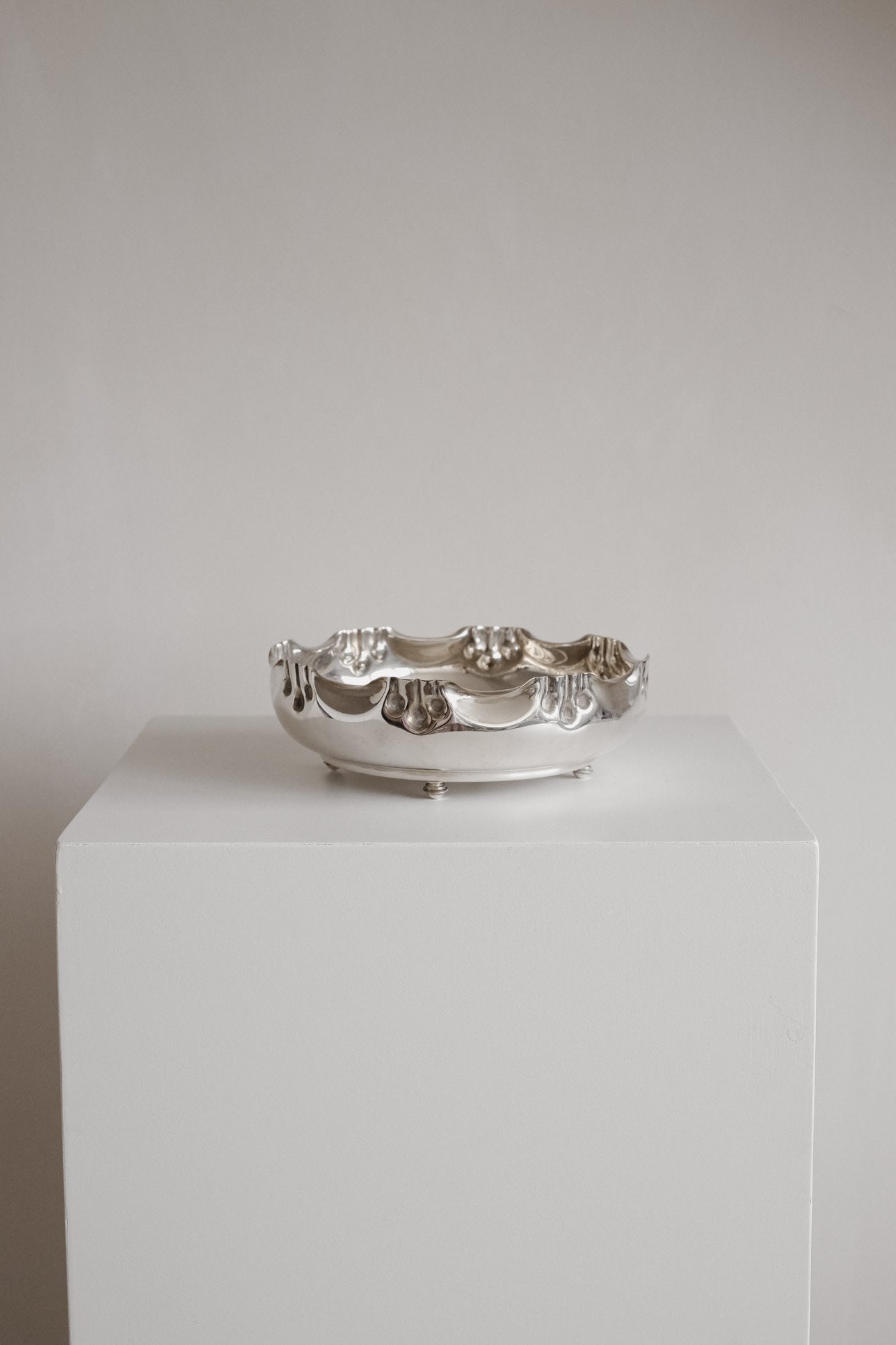 Elegant Silver-Plated Centerpiece Bowl by septembre studios | The Oblist