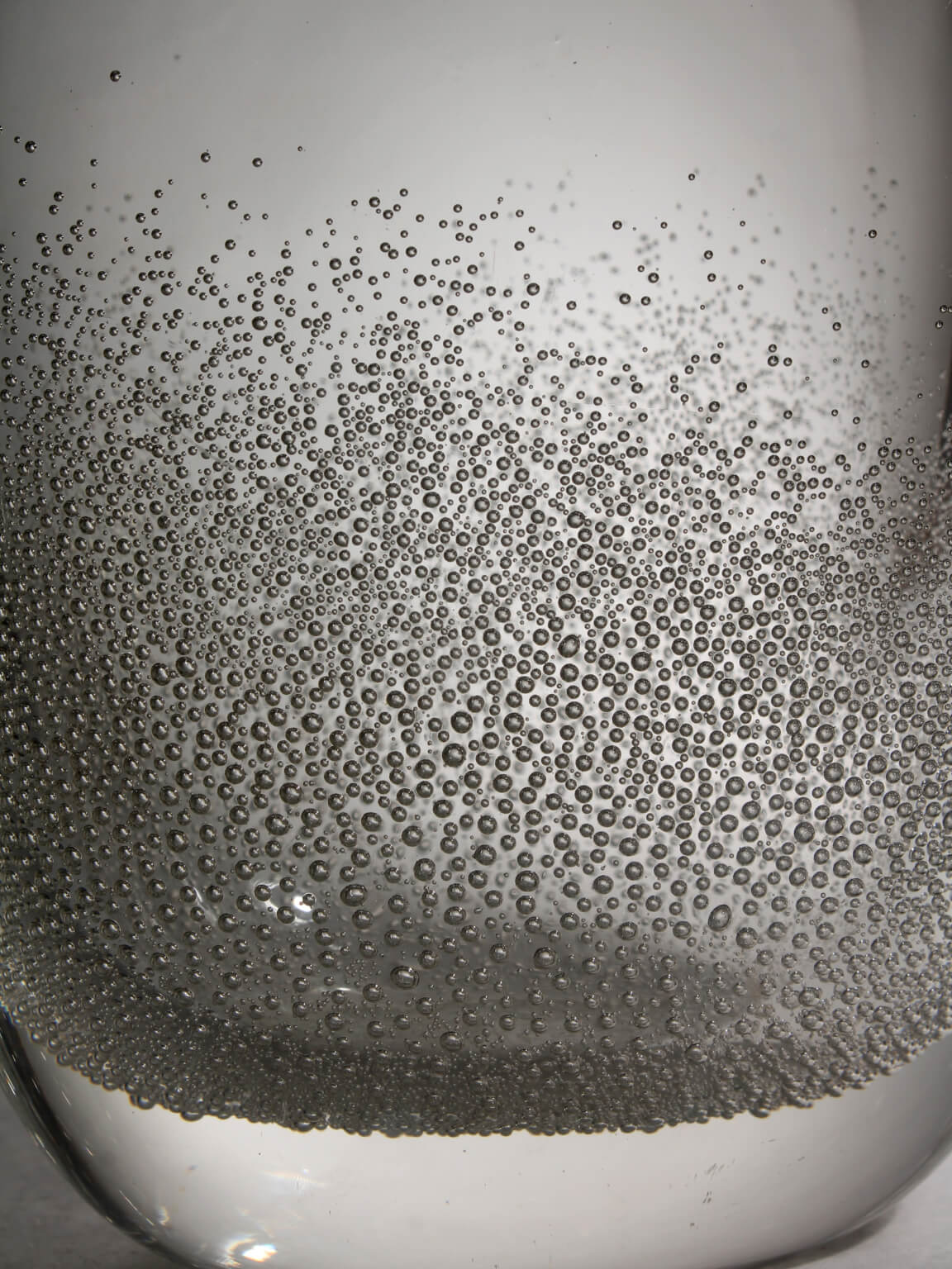 Vintage Swedish Crystal Bubbles Glass Vase, 1960s — side angle