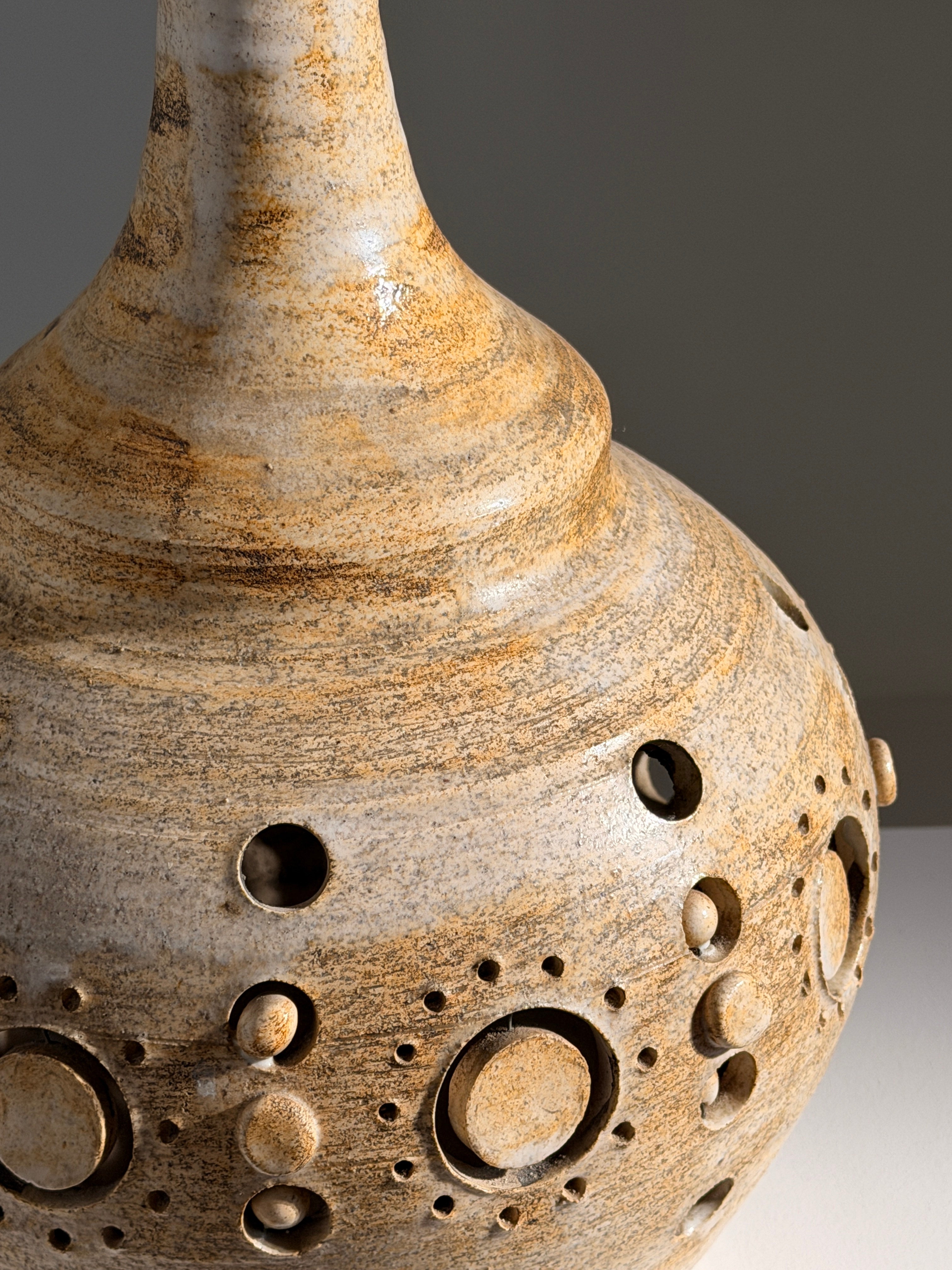 Large ceramic table lamp by Georges Pelletier, circa 1960 — additional view