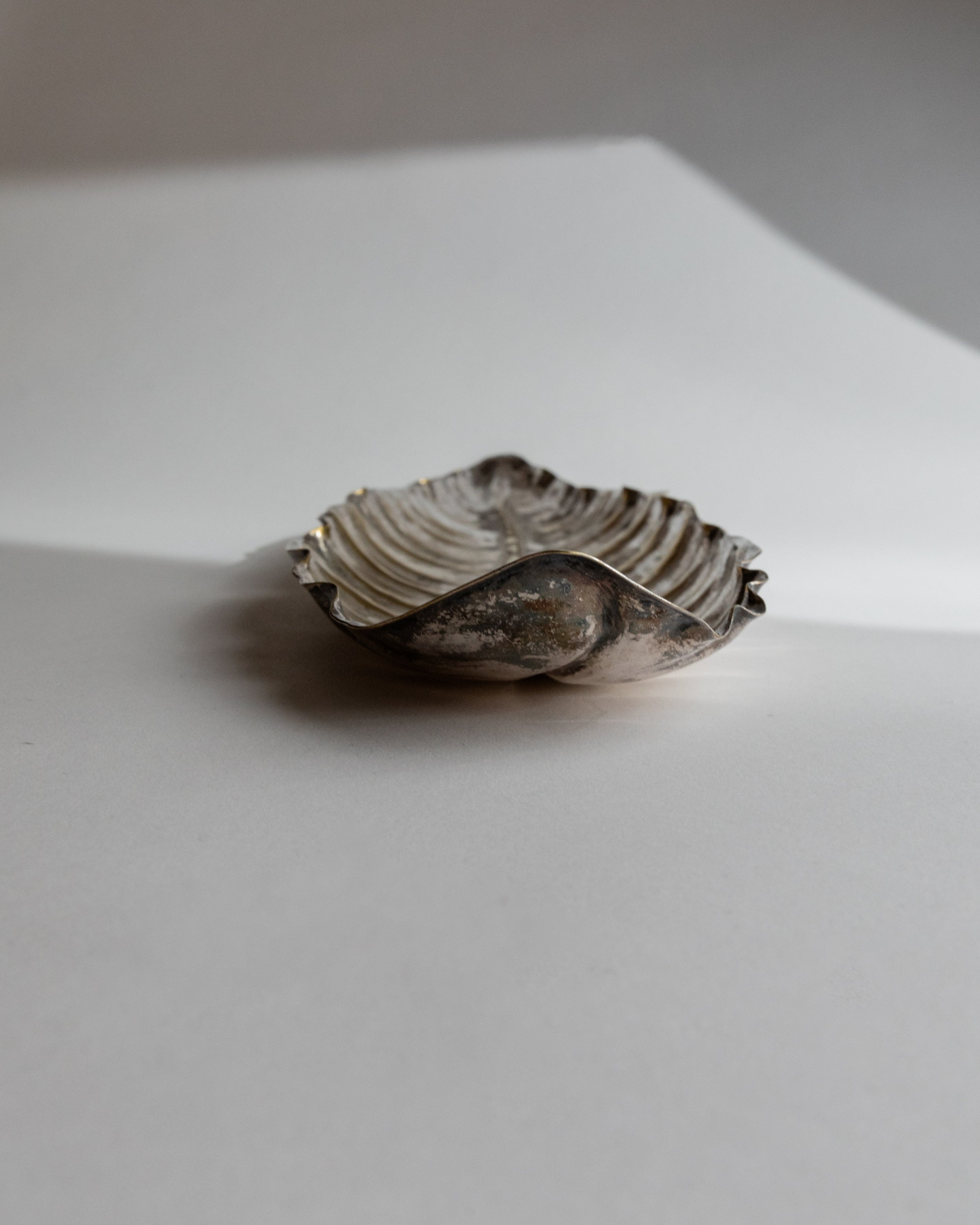 Bol Feuille Plaqué Argent, Italie Années 1970