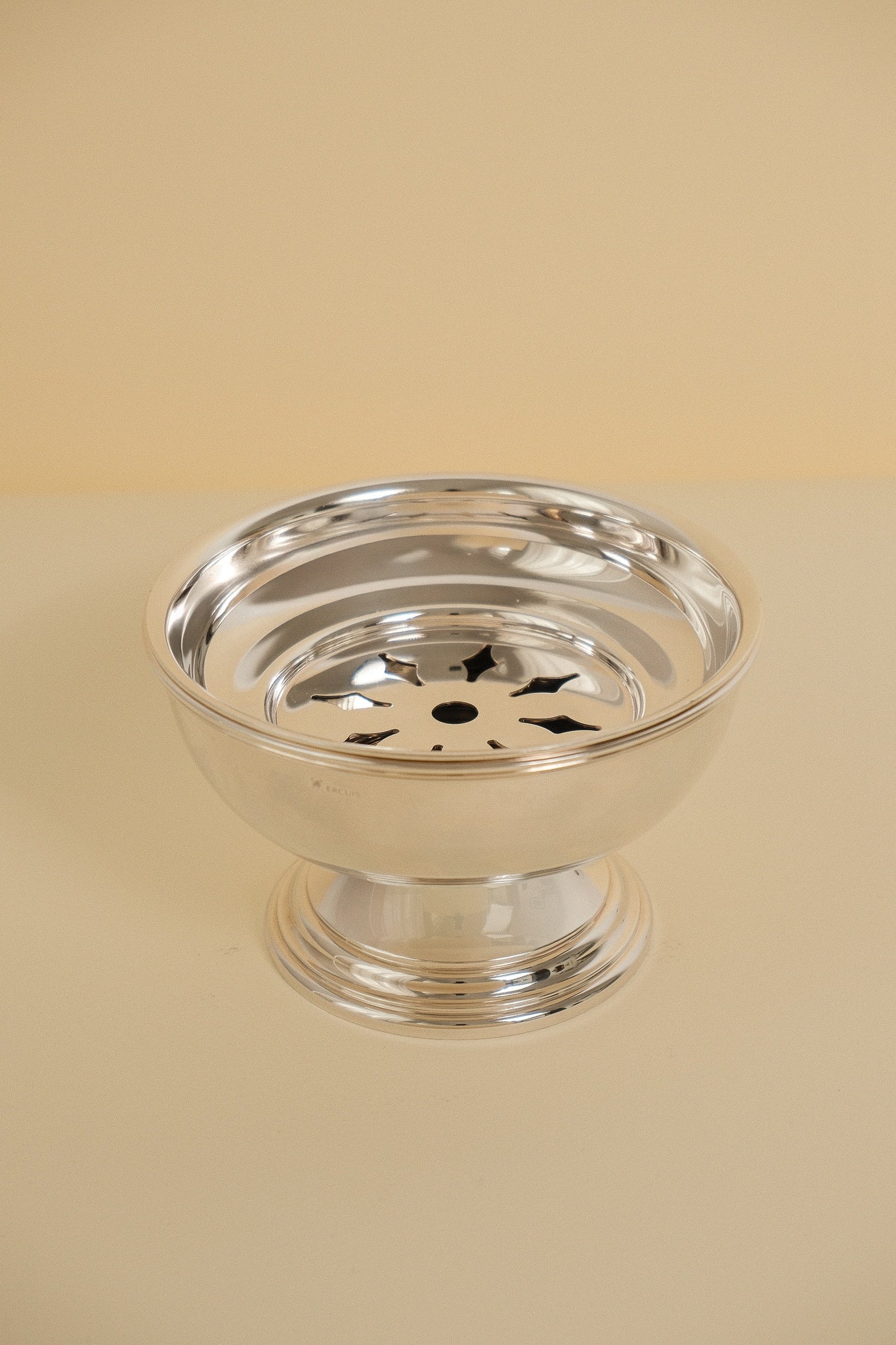 Silver-Plated Butter Press — close-up