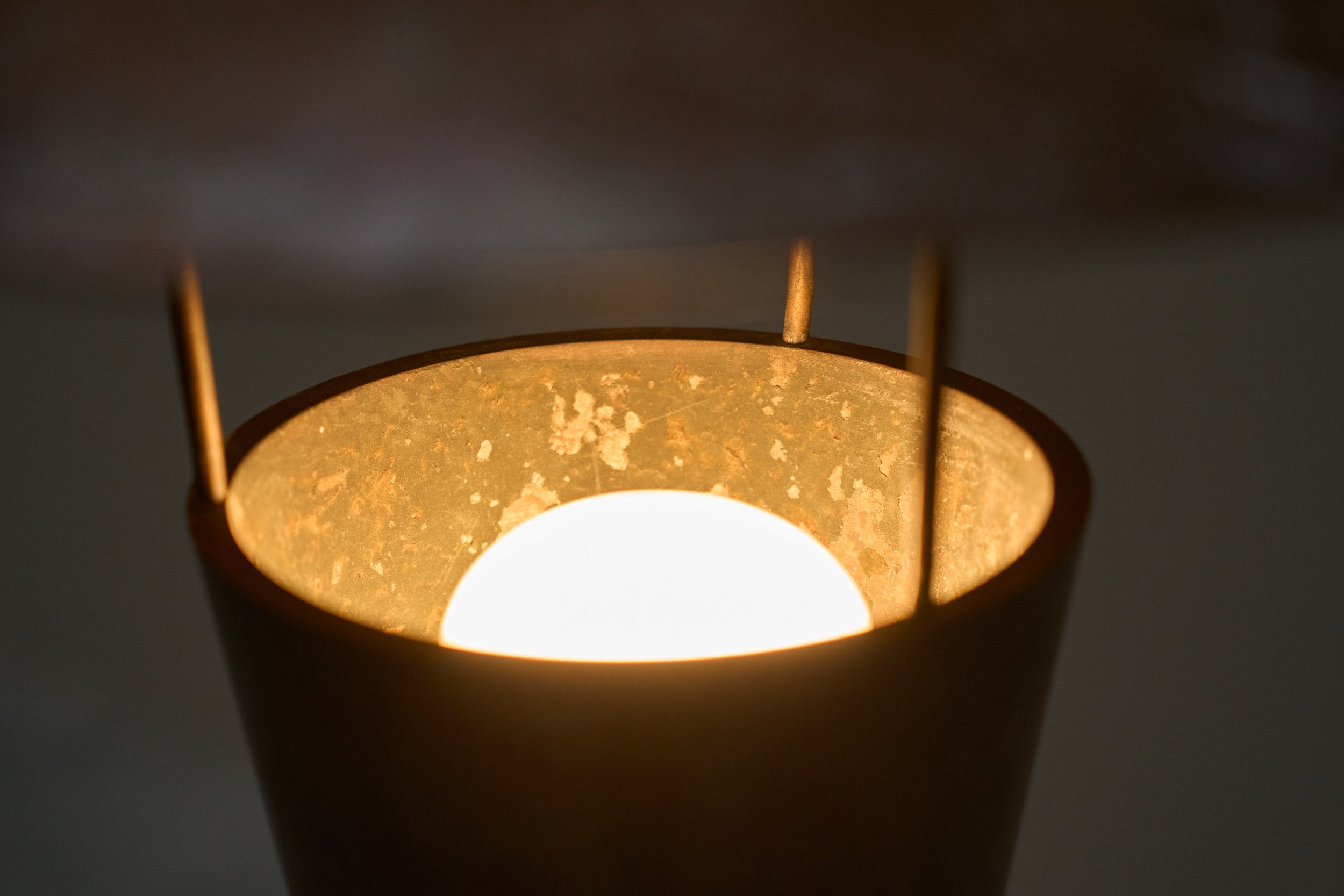 Unique Floor Lamp in Patinated Copper 1960s — additional view