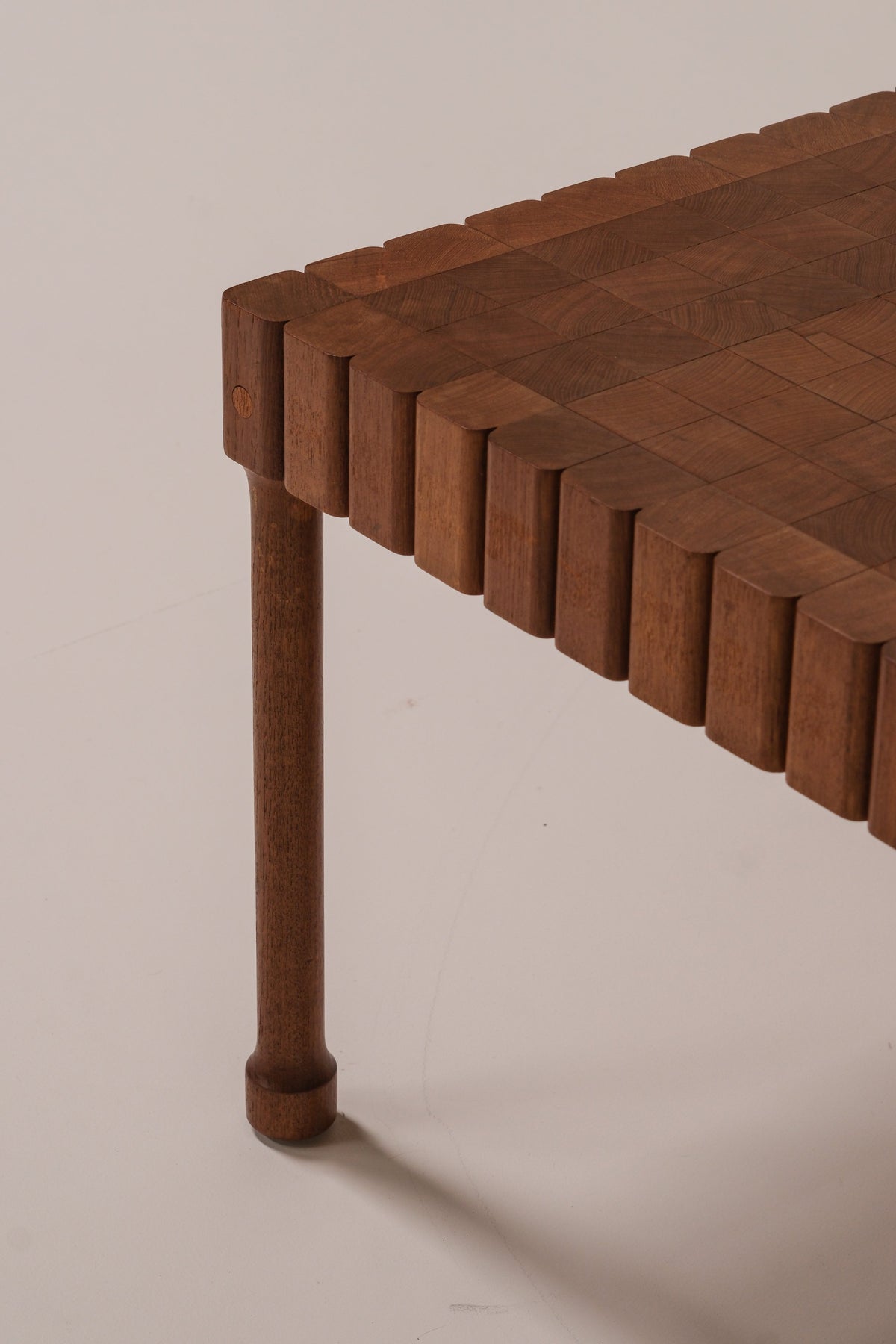 Unique Solid Wood Coffee Table, circa 1960s–1970s — alternate view