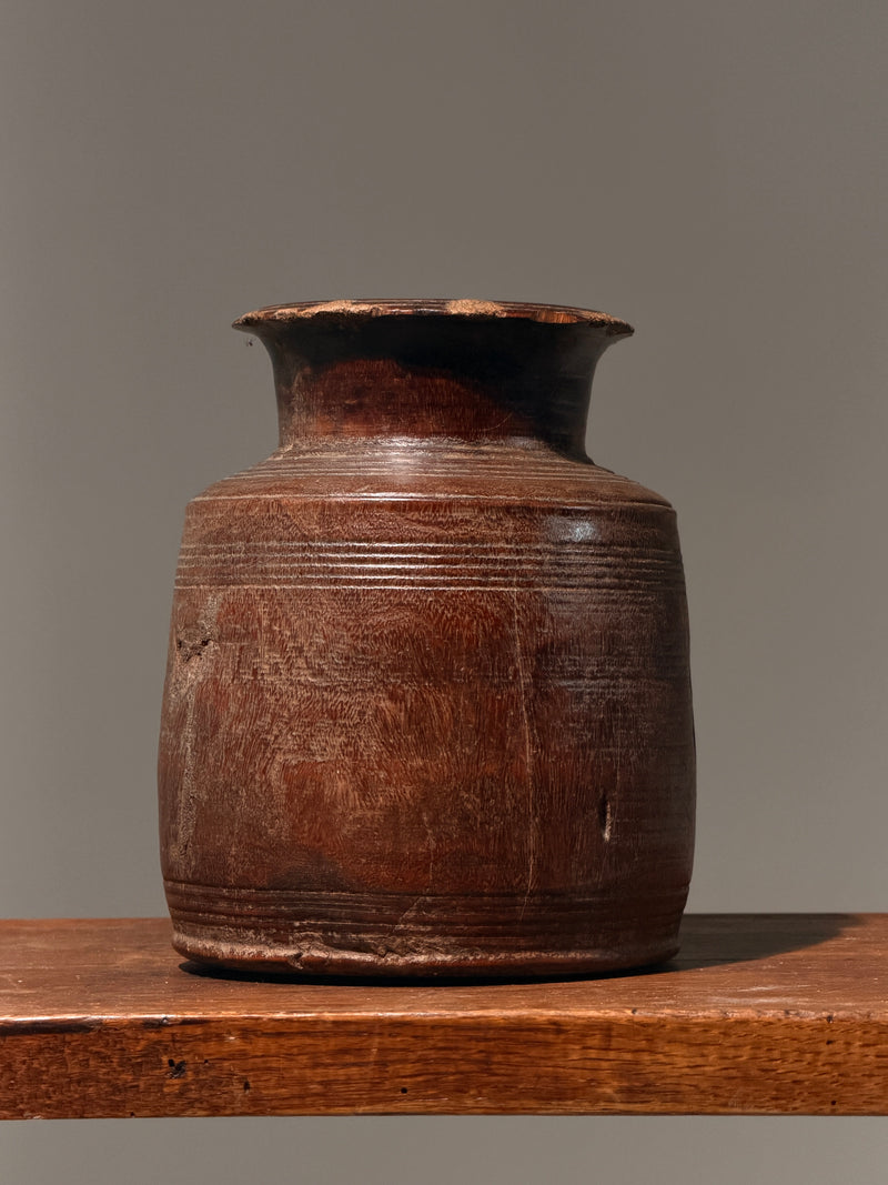 Carved wooden vase, French folk art, early 20th century. by Figuresdesign | The Oblist