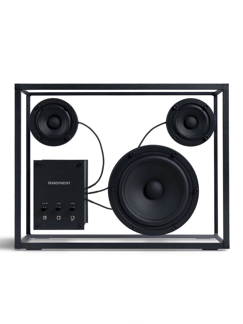 Transparent Speaker Black - Bluetooth — front view of black speaker components