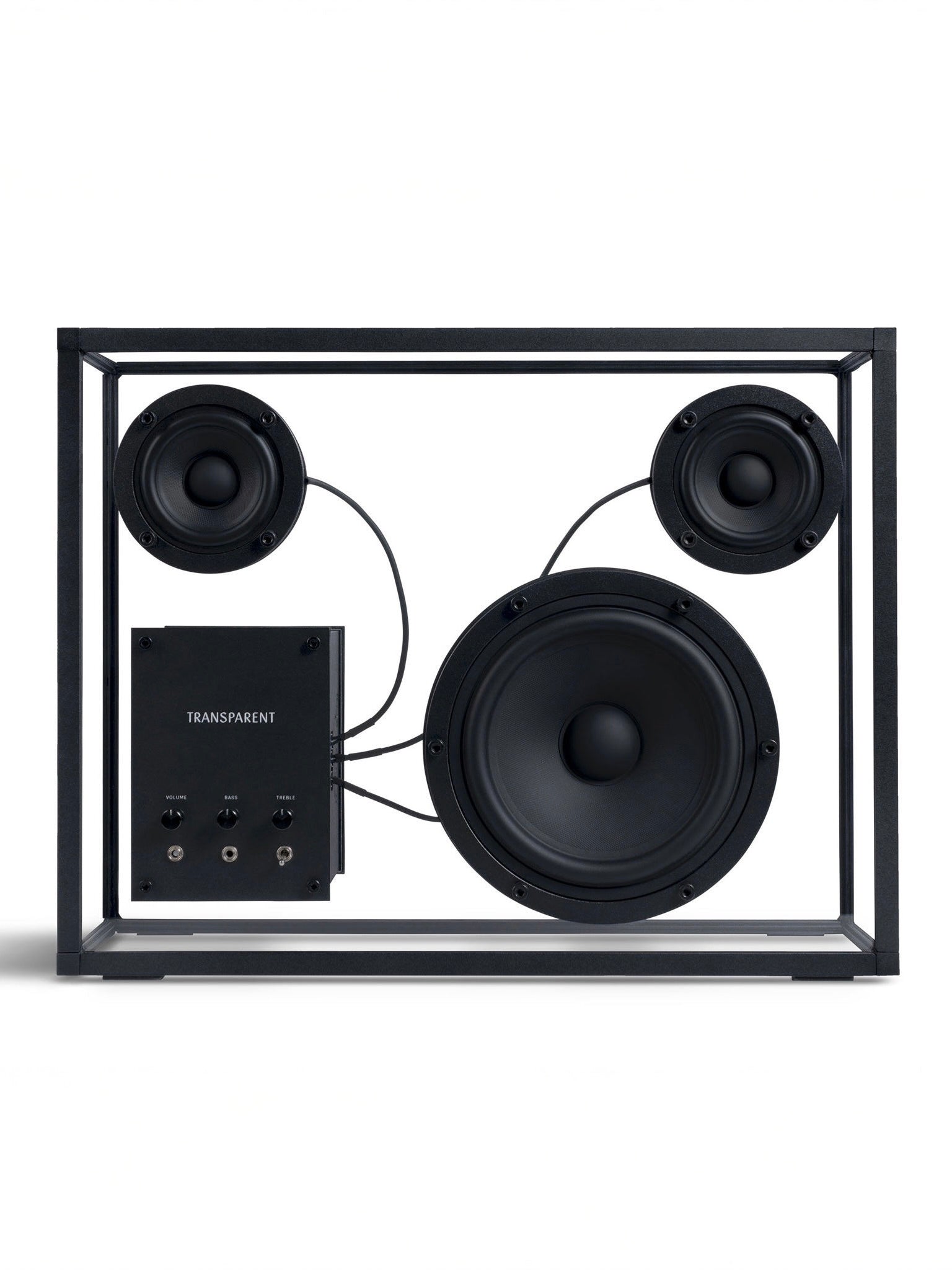Transparent Speaker Black - Bluetooth — front view of black speaker components