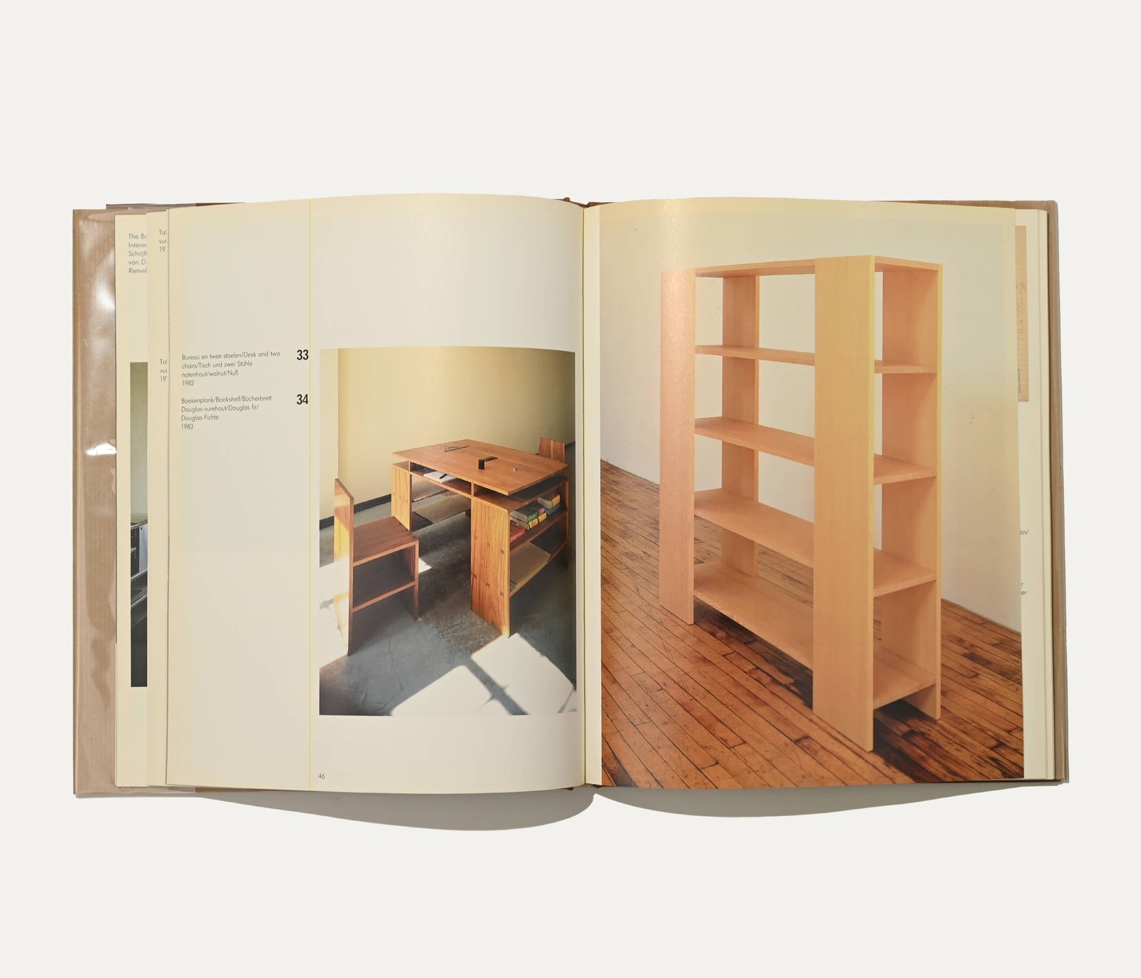 Donald Judd Furniture Retrospective (hardcover), Museum Boymans-von Beuningen, 1993 Book — lifestyle setting