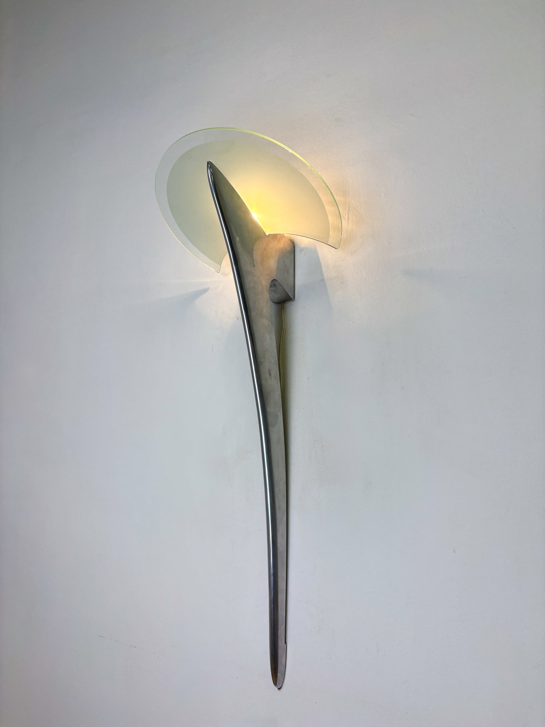 Pair of XXL "Alien" Wall Sconces by Taller Uno, Spain, 1970s — lifestyle setting