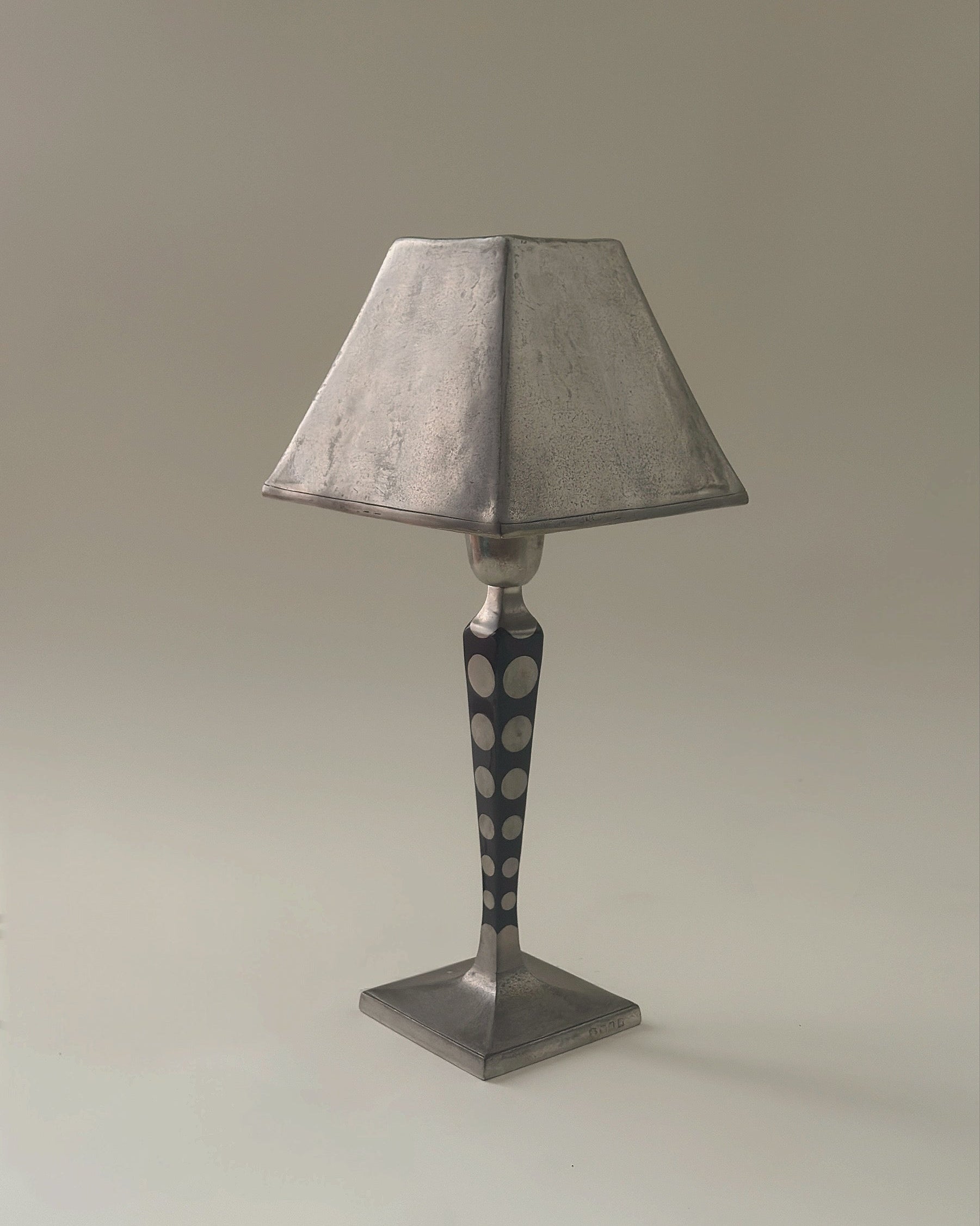 Italian Pewter table lamp by Cosi Taballini c1960 by Myakin | The Oblist