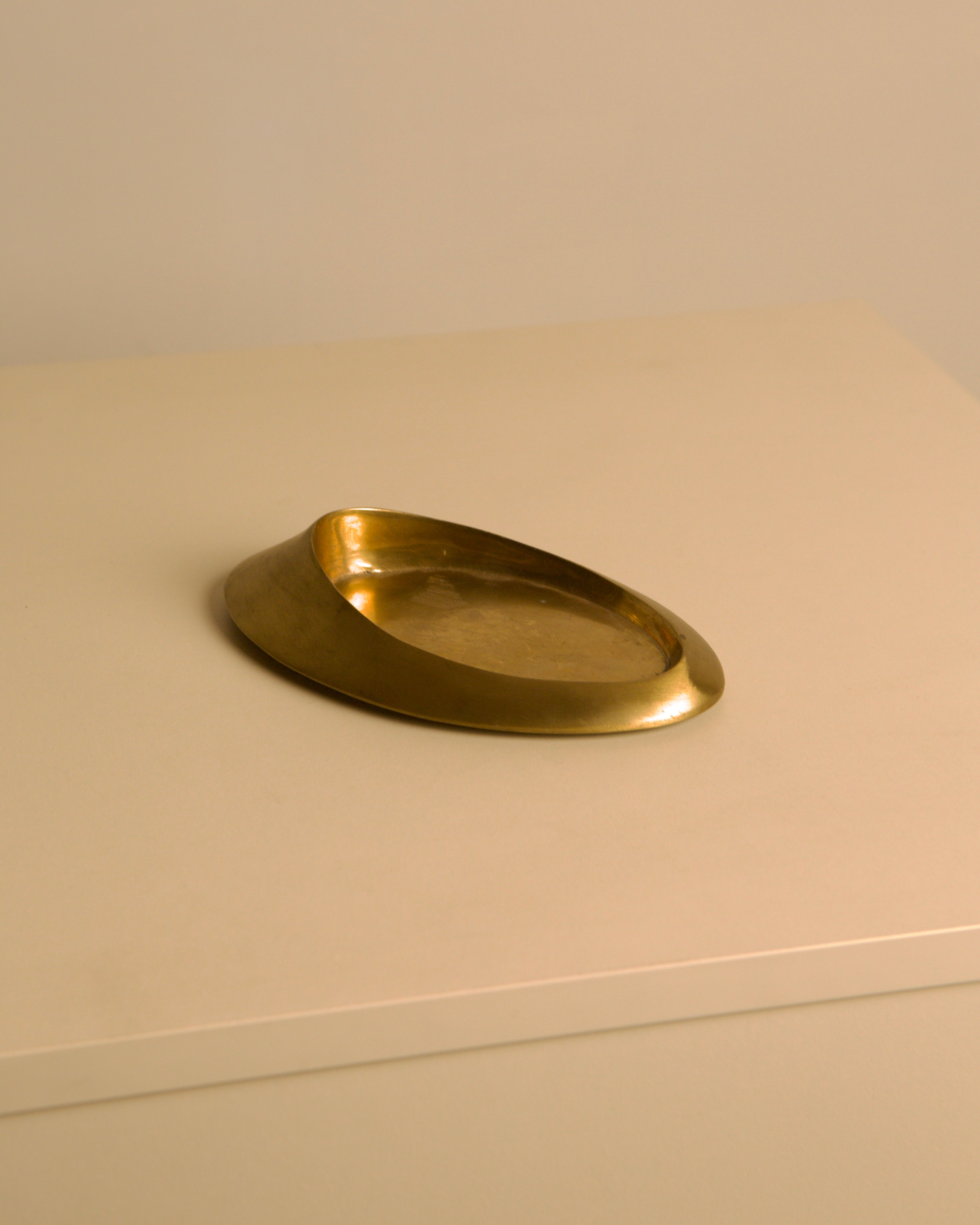 Italian bronze catch-all tray, 1960s — lifestyle setting