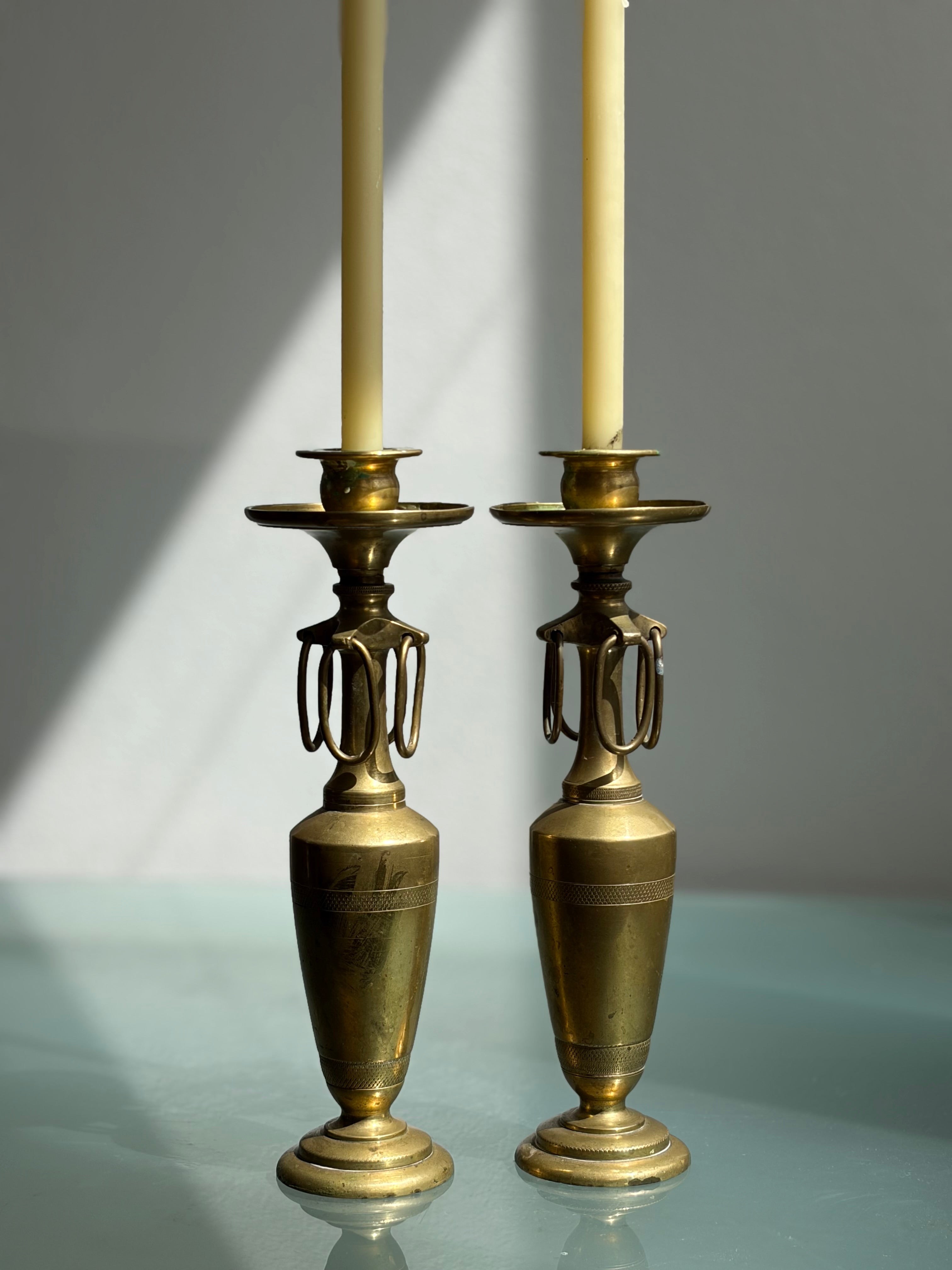 Pair of French Empire Candleholders, Late 19th Century — alternate view