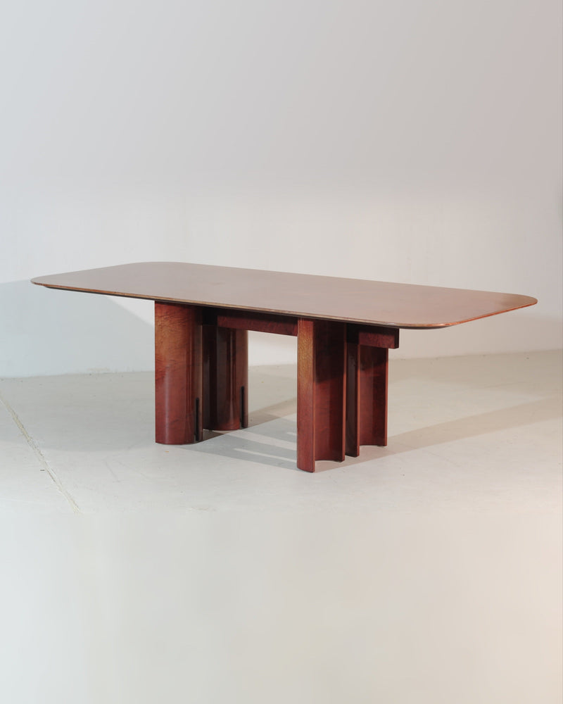 Giovanni Offredi for Saporiti Italian Root Wood Dining Table, 1980 by Rémanence | The Oblist