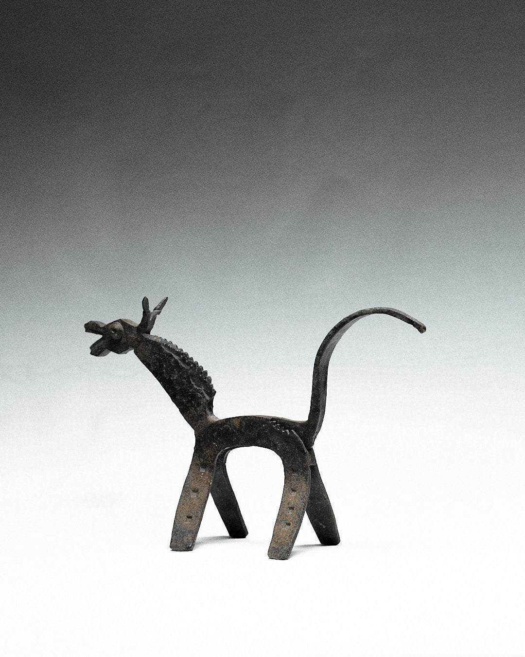 brutalist nutcracker, donkey — side angle showing textured metal finish