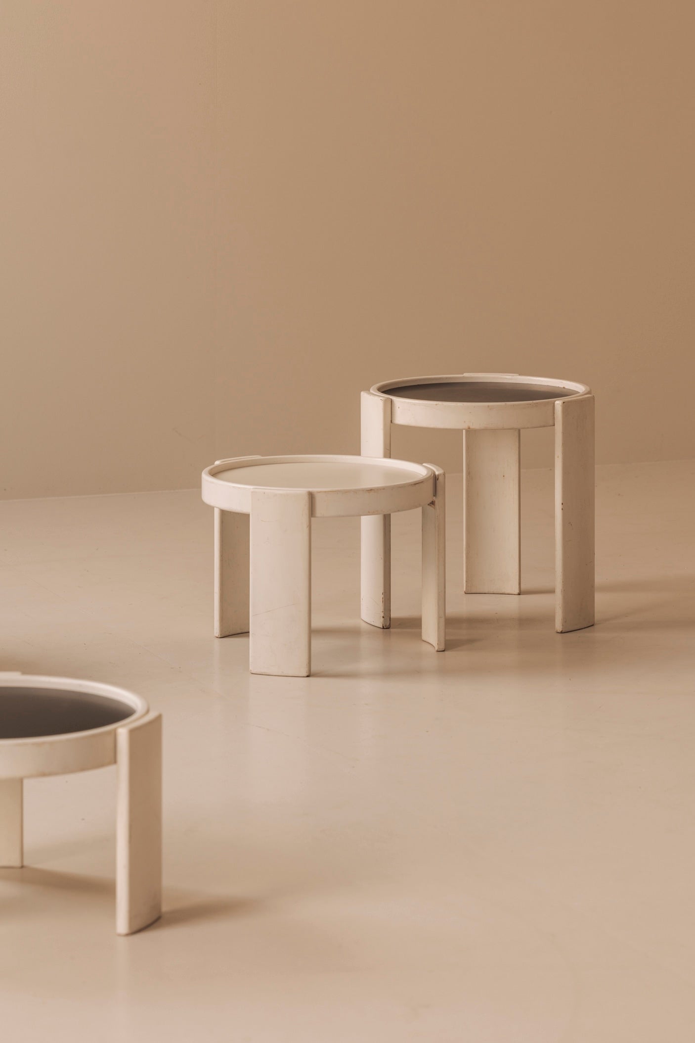 Model 780 side tables by Gianfranco Frattini for Cassina, Italy 1960s — side angle