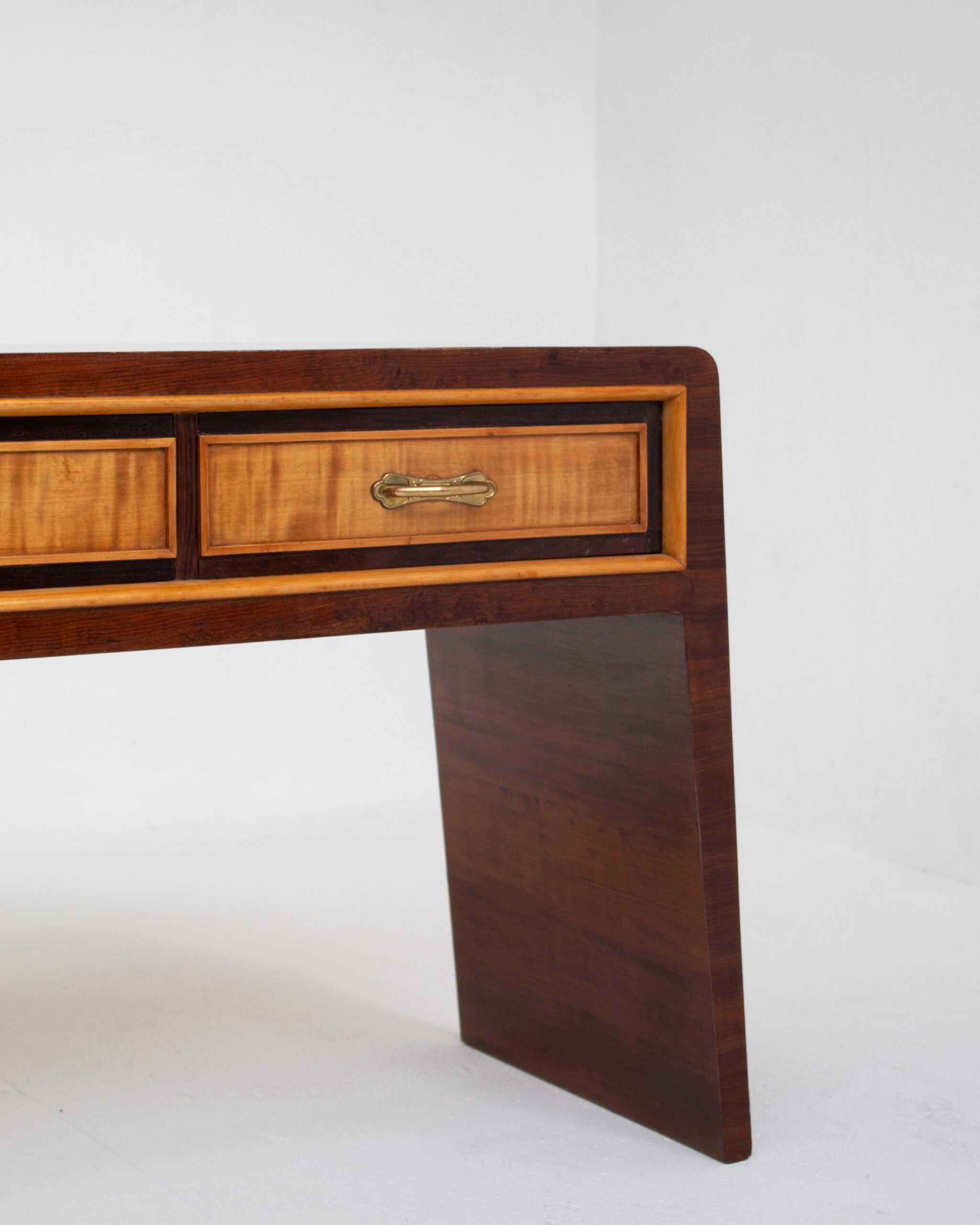 Art Deco Wooden Sideboard/Cabinet/Console — side angle showing wooden finish and drawers