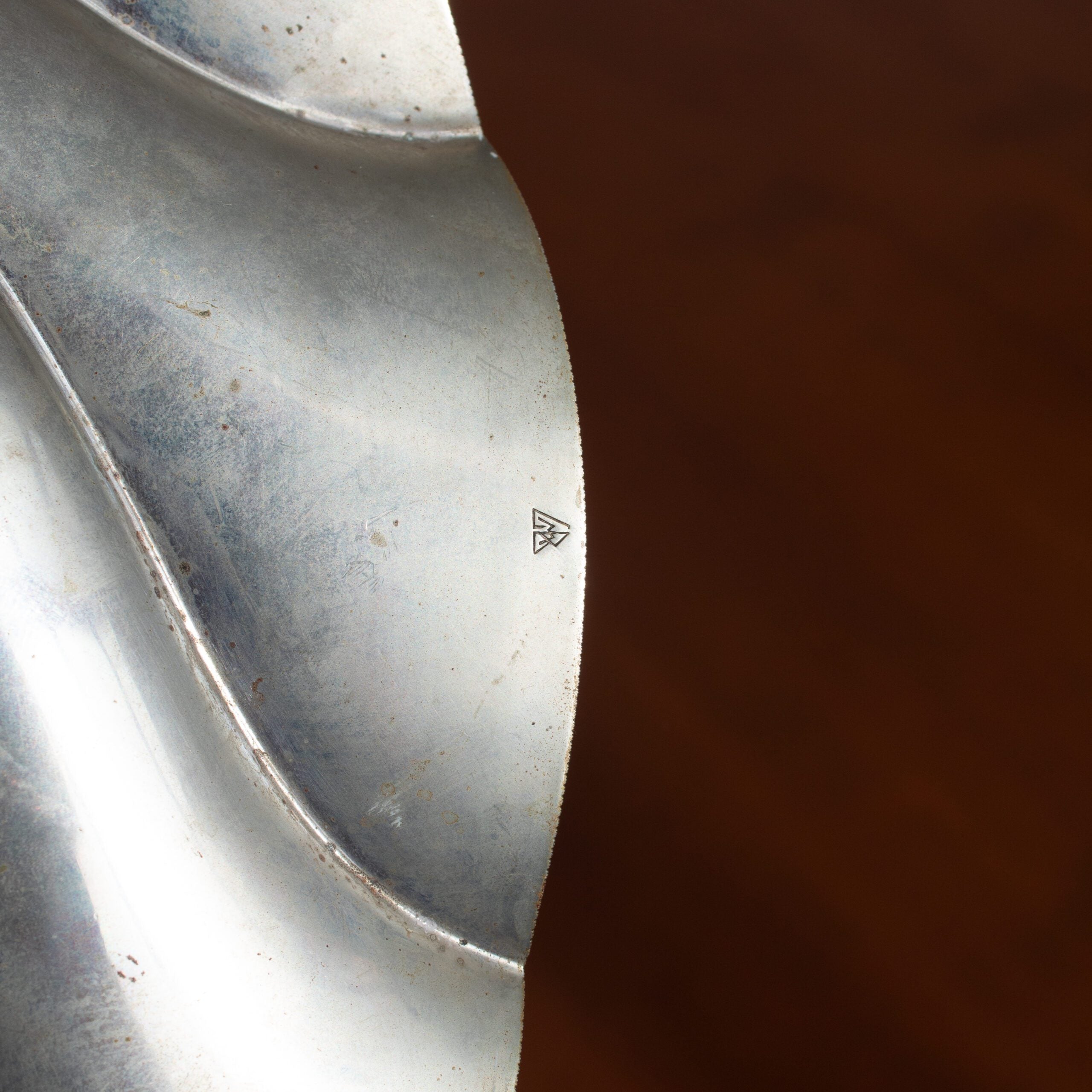 Art Deco Silver Plate Tray – Sculptural Serving Piece — lifestyle setting