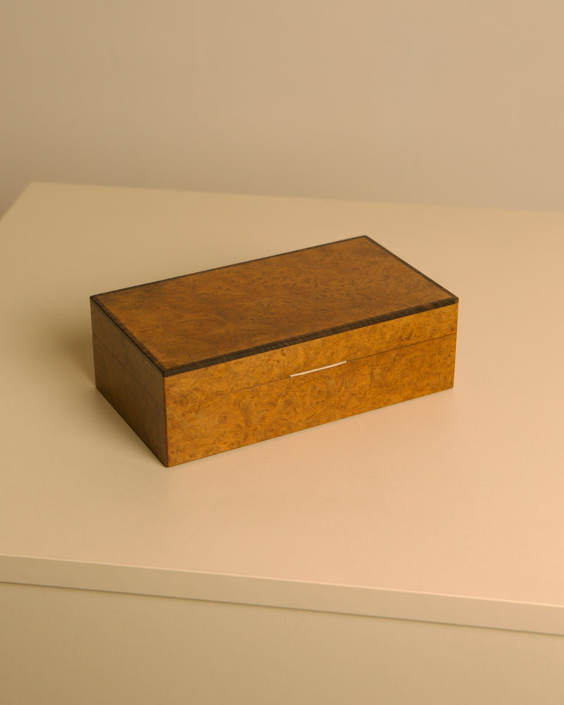 Italian Box in Light Brown Elm Wood, 1960s by Treaptyque | The Oblist — vintage elm wood design