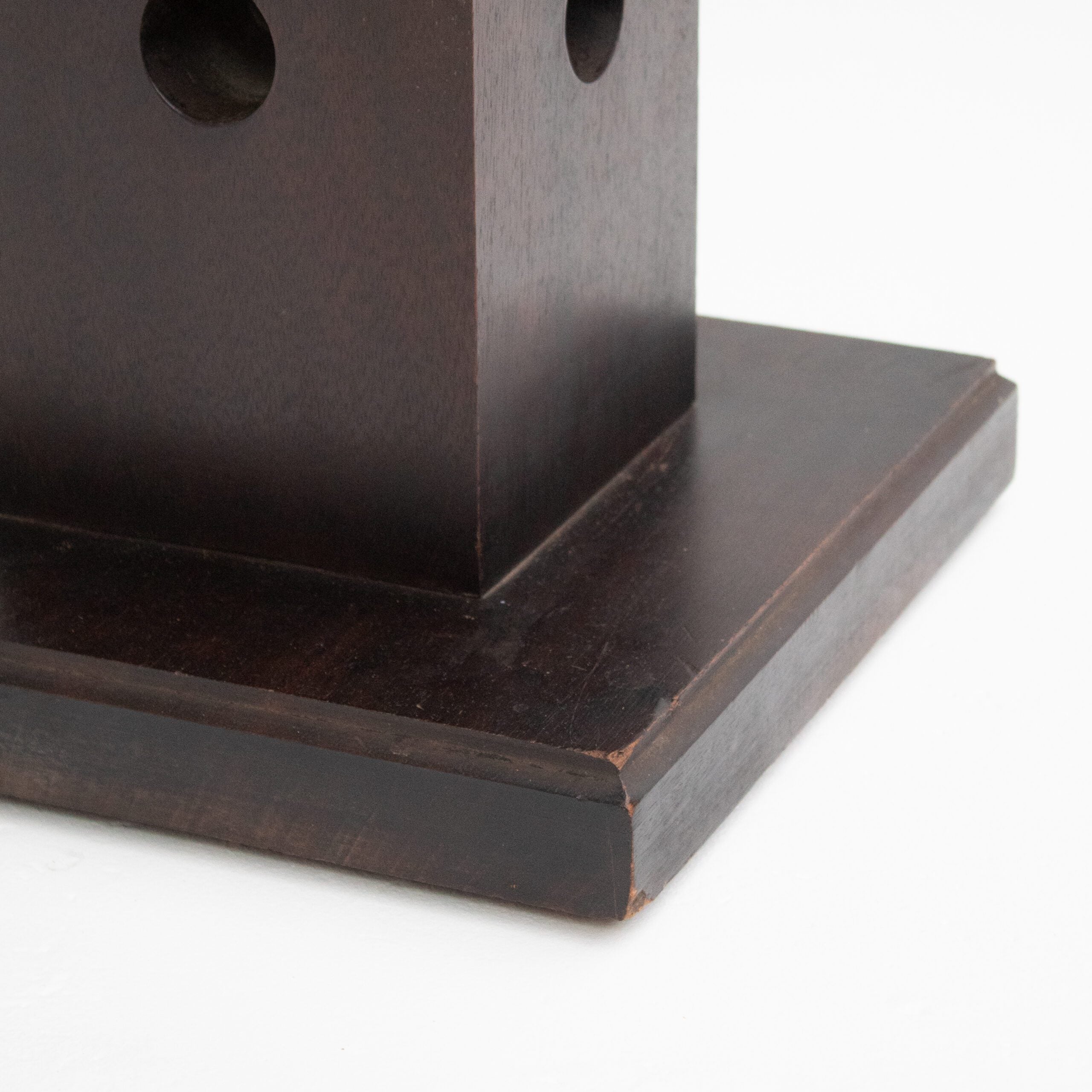 Vintage Wooden Pedestal Set in Stained Oak — view 10
