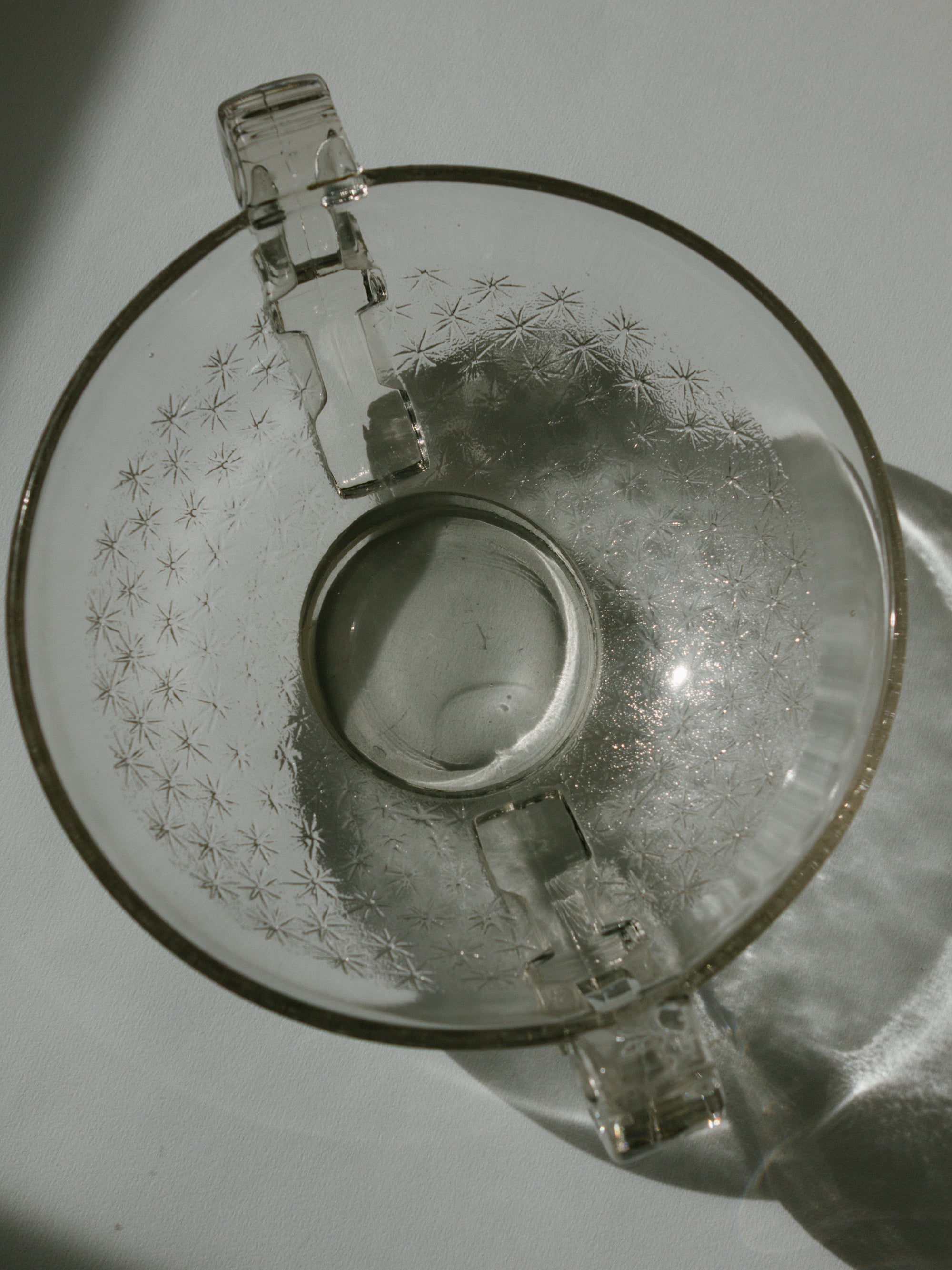 Art Deco Pierre d'Avesn for Daum Nancy Frosted Glass Starburst Bowl — side angle