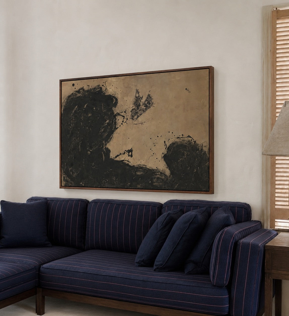"Portese" Painting in Oil, Charcoal, Acrylic and Pigment on Canvas — detail view