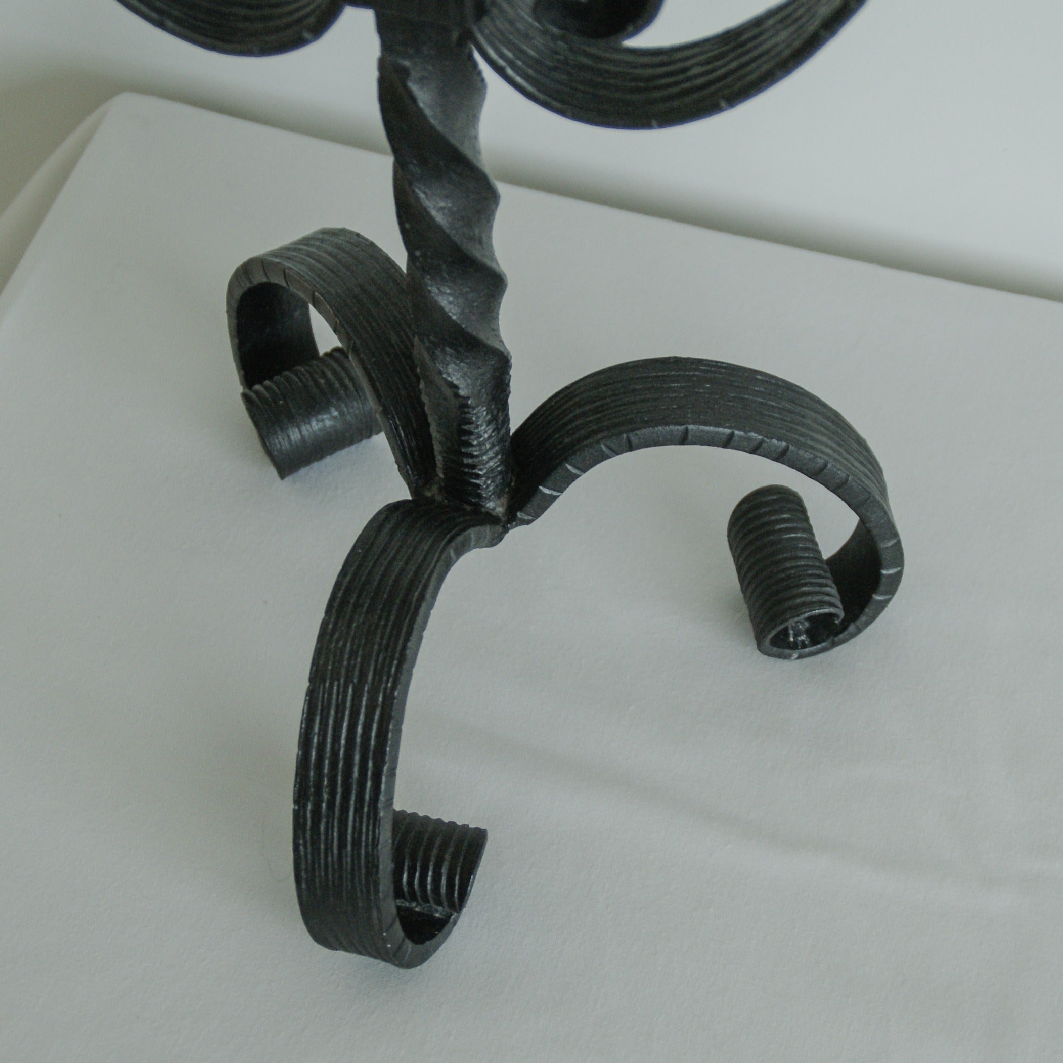 Tripod Cast Iron Candle Holder — close-up