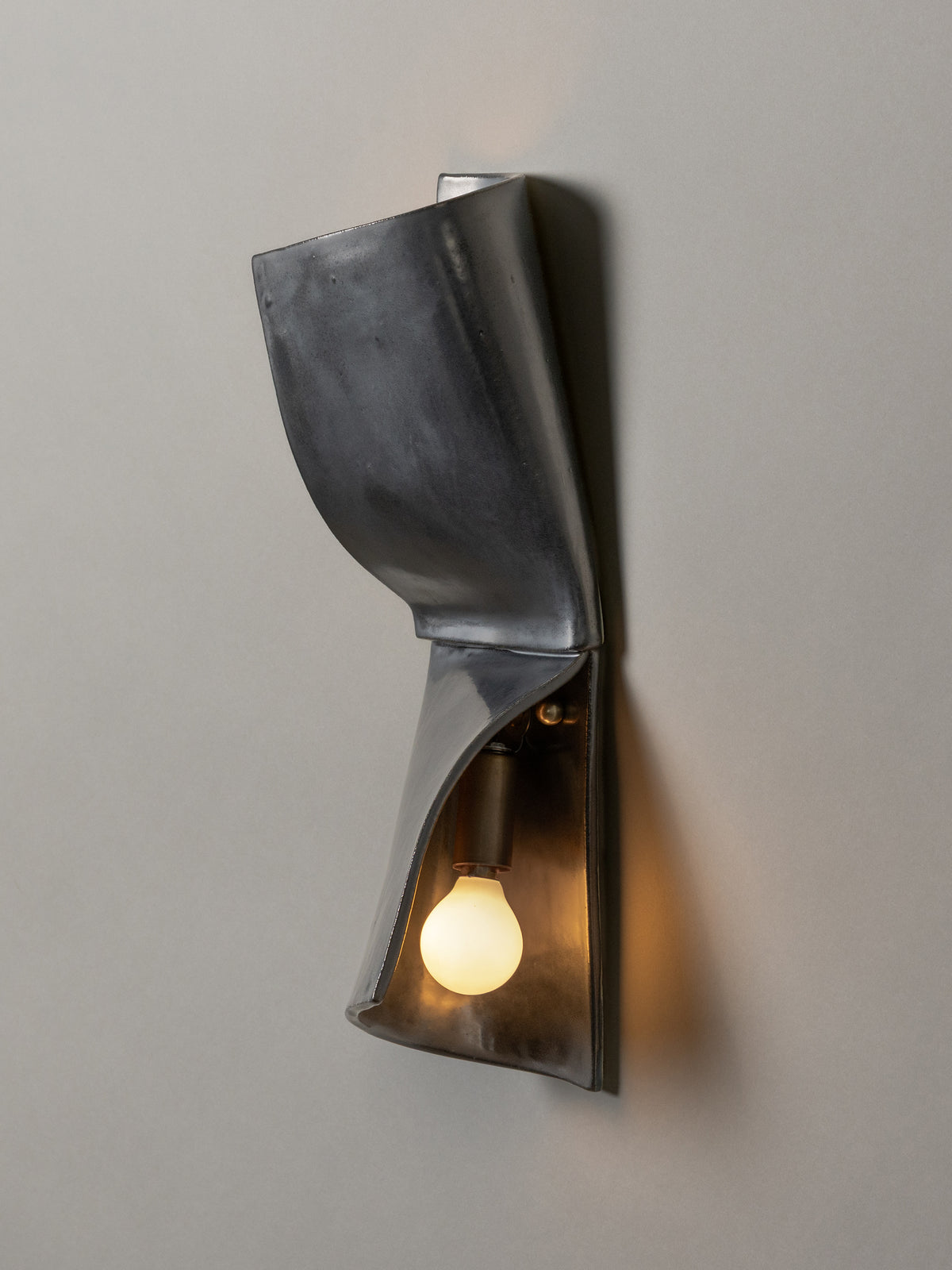 Double Shai Sconce, Graphite — alternate view