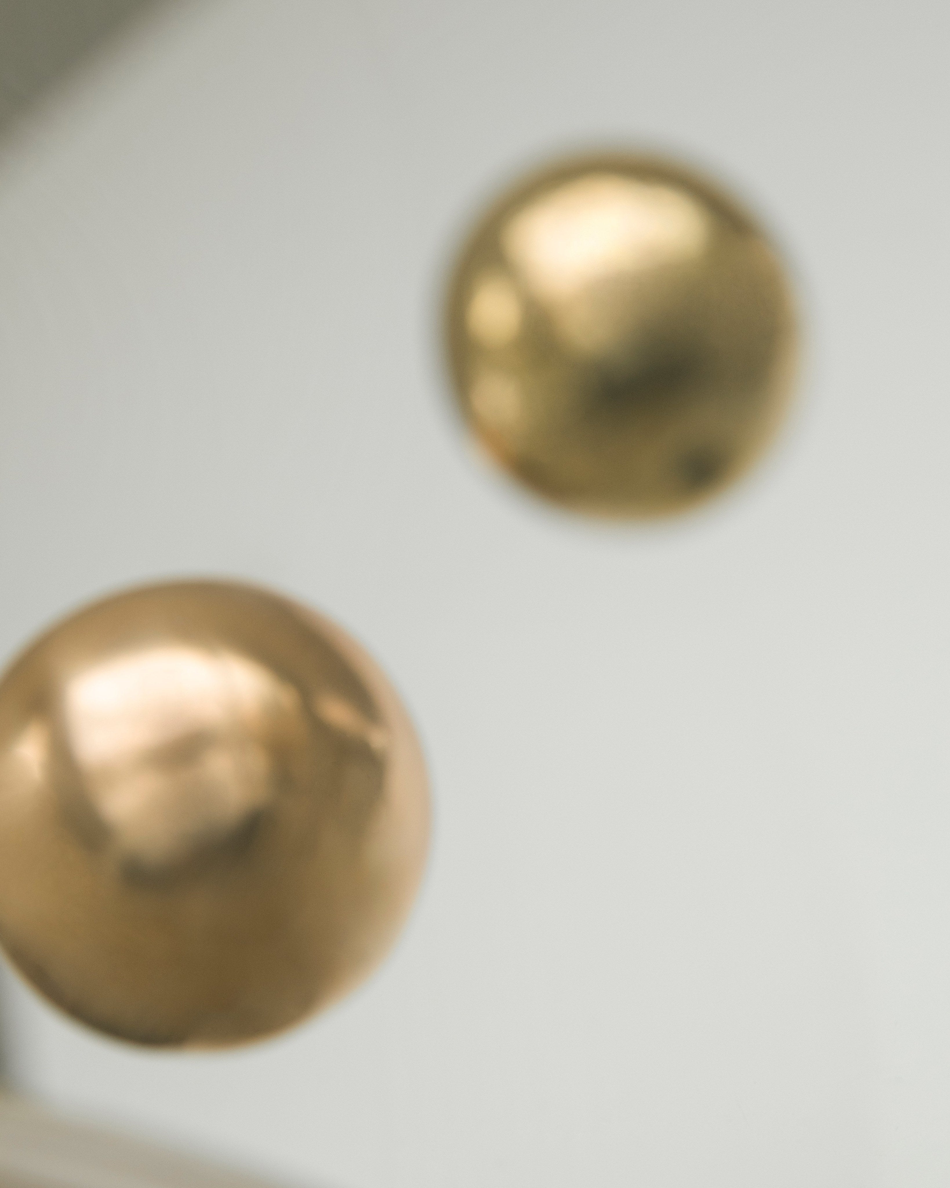 CERCLE Cabinet Knob Medium — back view highlighting polished brass finish