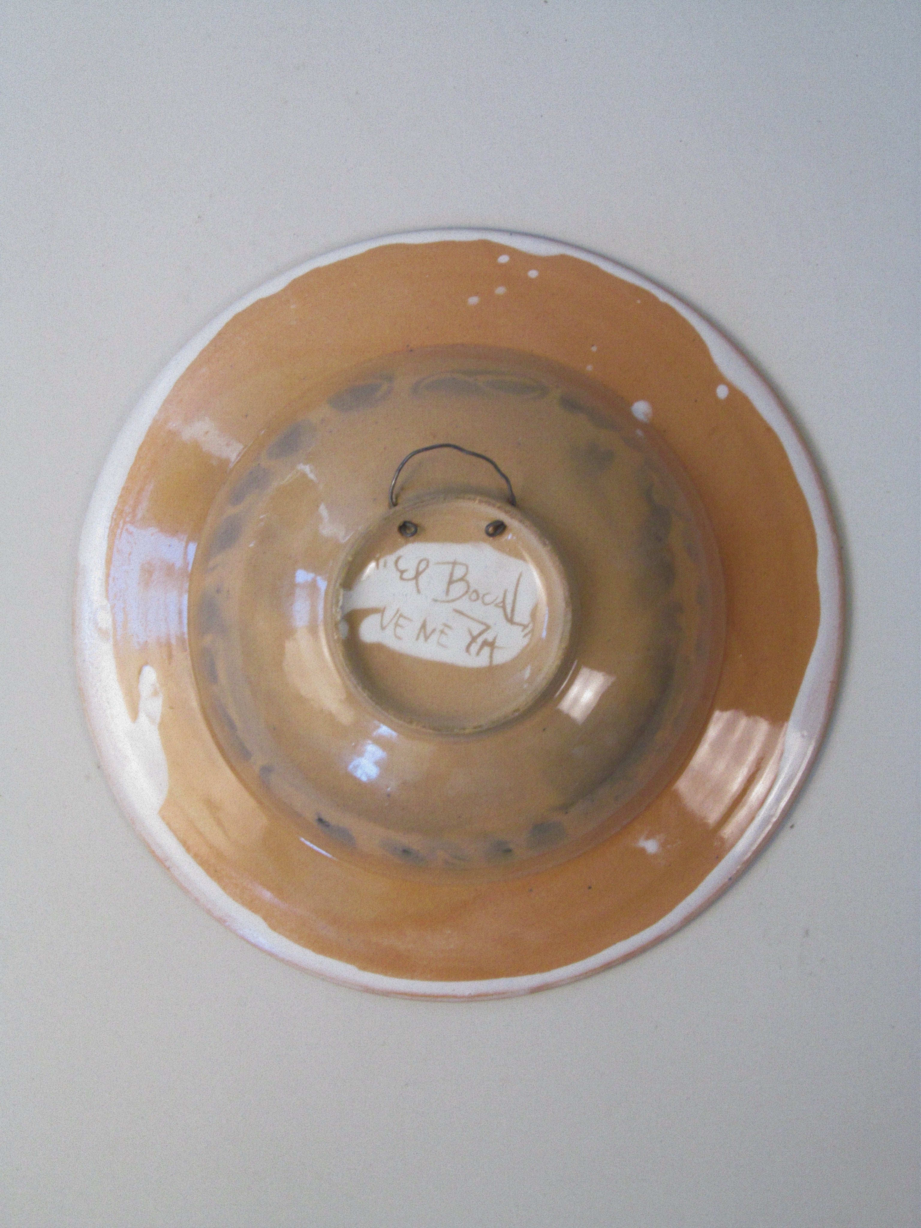 Bowl by El Bocal Venezia — top view of terracotta dish