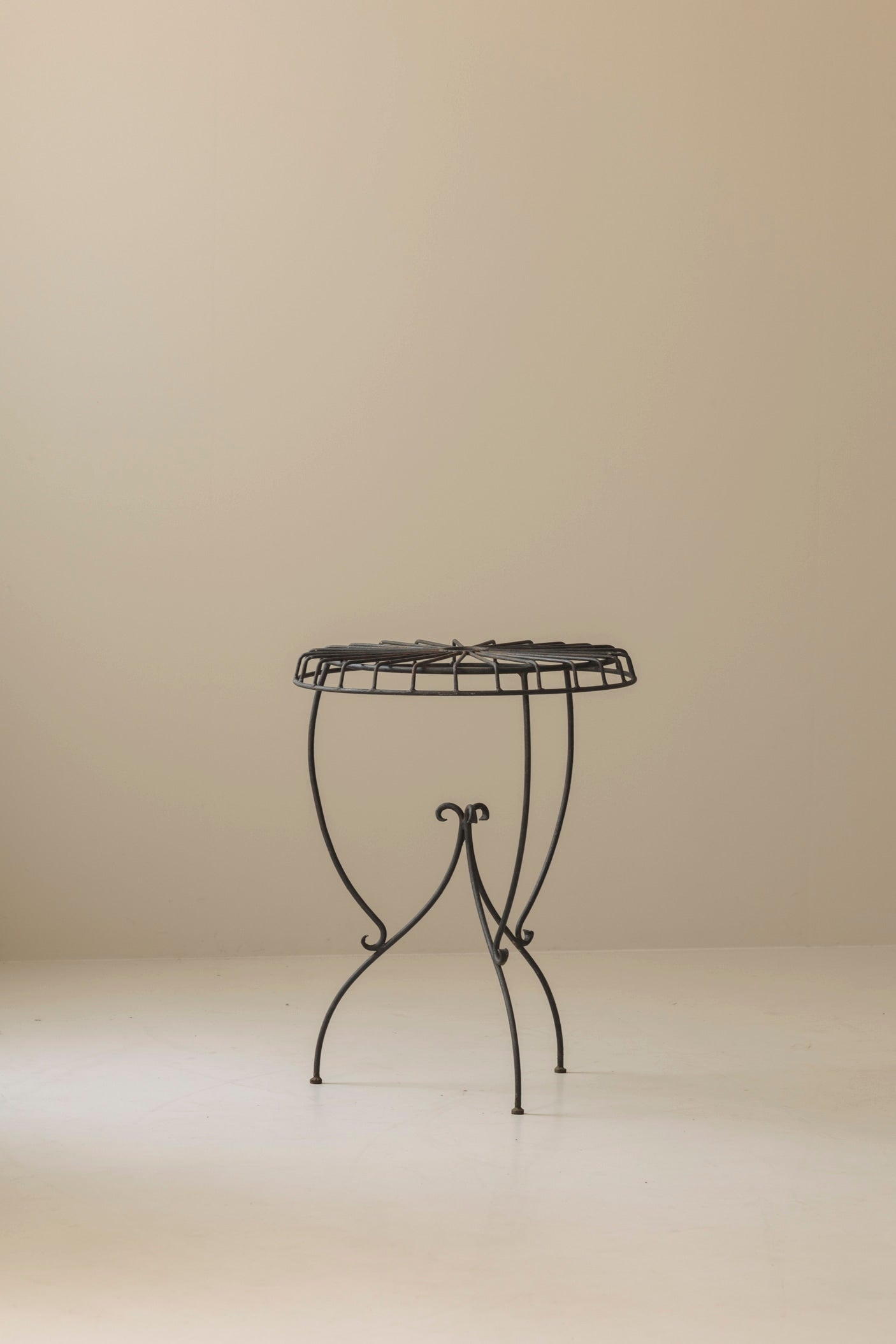 Wrought Iron Side Table attributed André Dubreuil, France 1986 — additional view