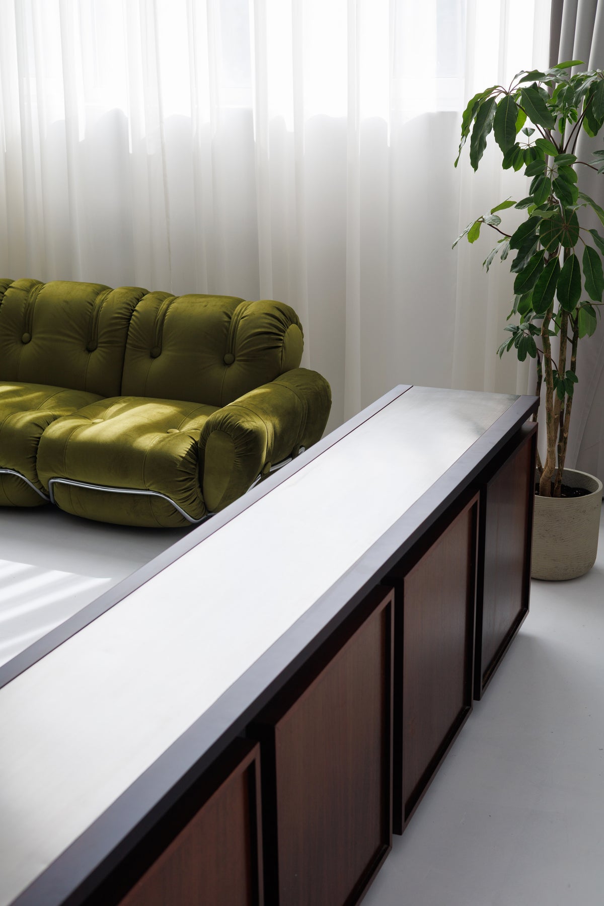 Restored Large Parioli Sideboard | Room Divider by Giotto Stoppino for Acerbis — lifestyle setting